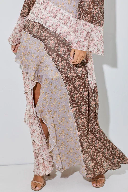 Aurelia Floral Patchwork Maxi Dress