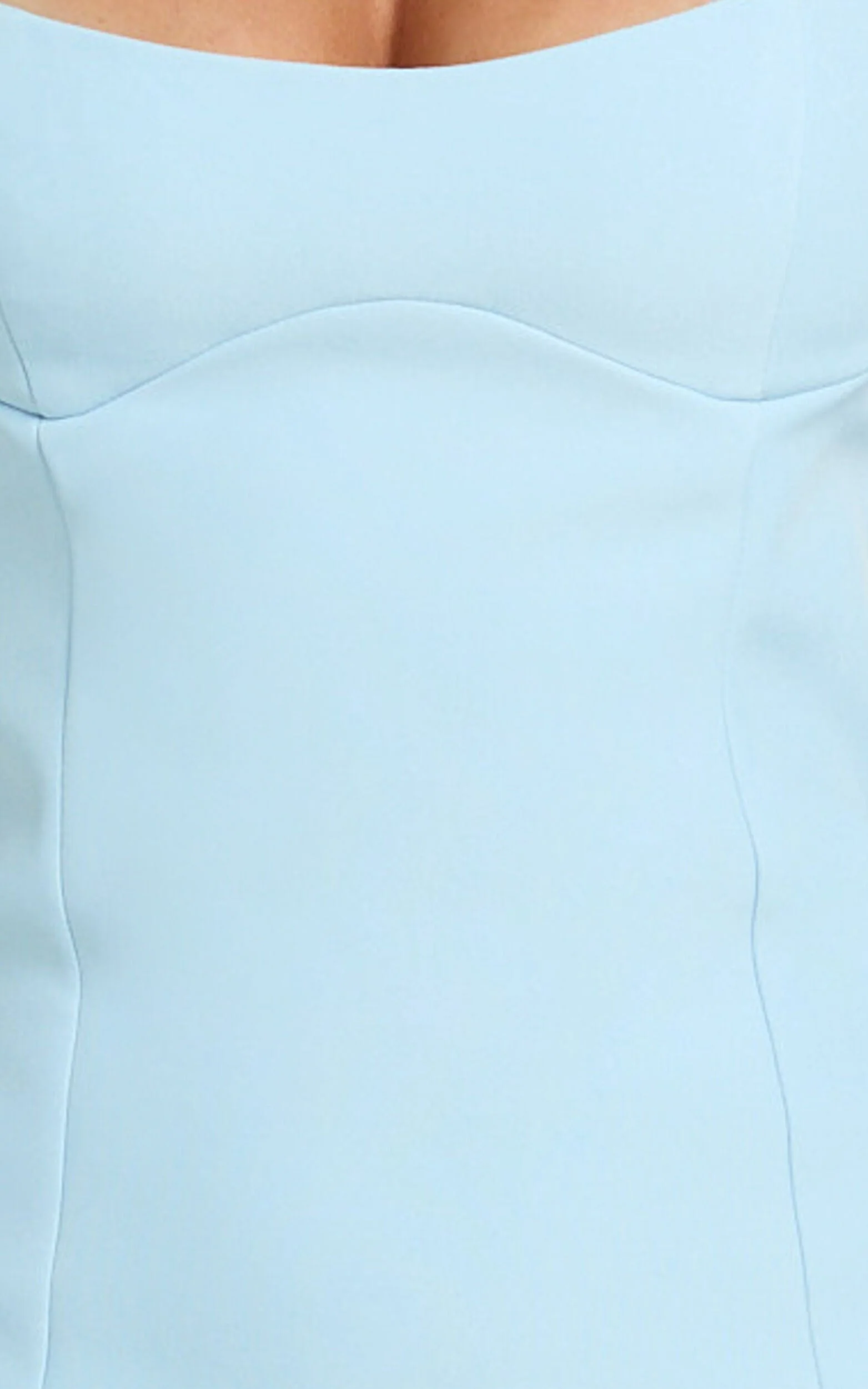 Aretha Mini Dress – Structured Corset Panel Dress in Vibrant Blue