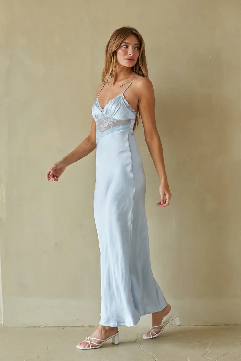 Wendy Lace Trim Maxi Dress