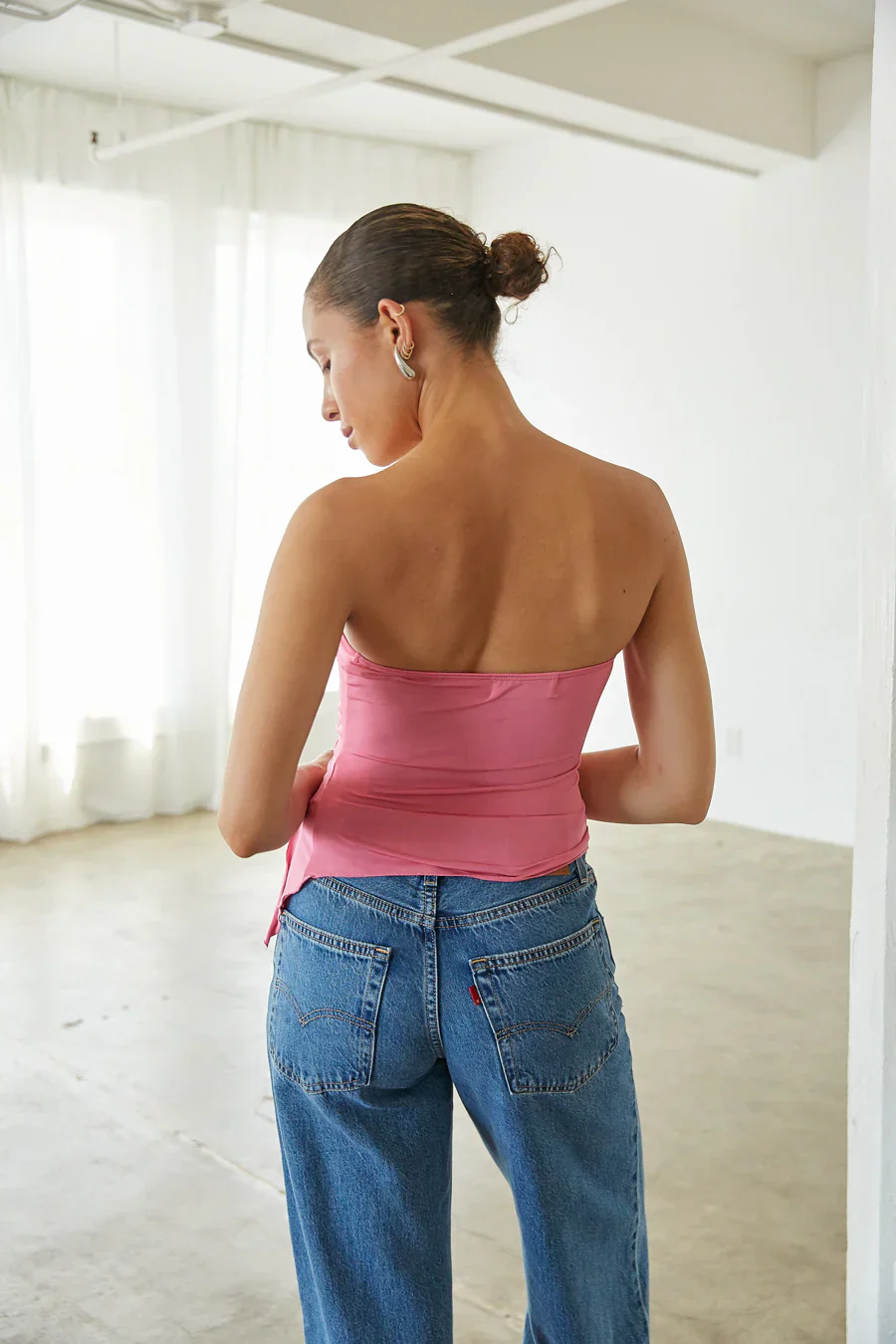 Gia Asymmetrical Cinch Tube Top