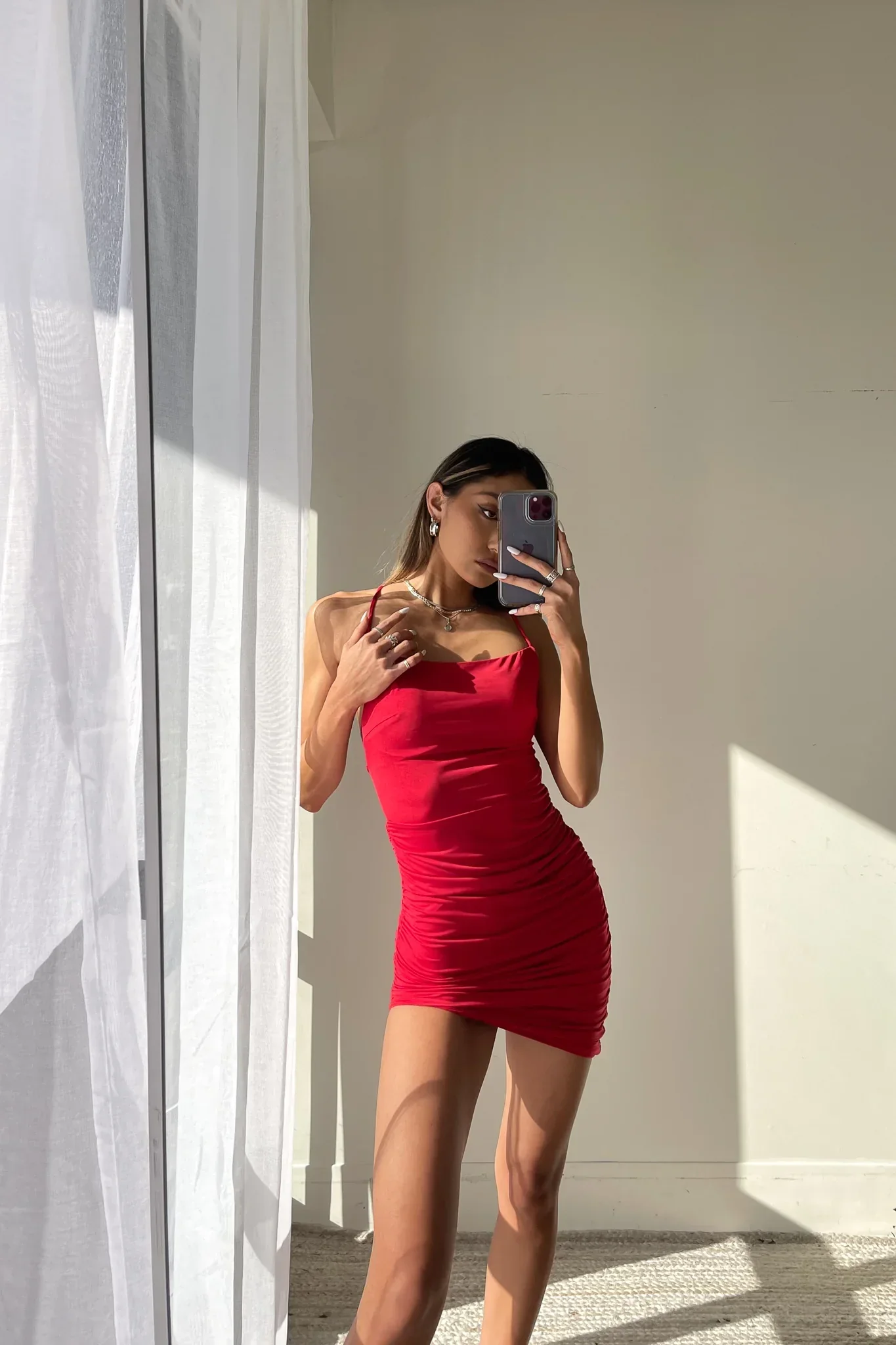 Raya Ruched Mini Dress