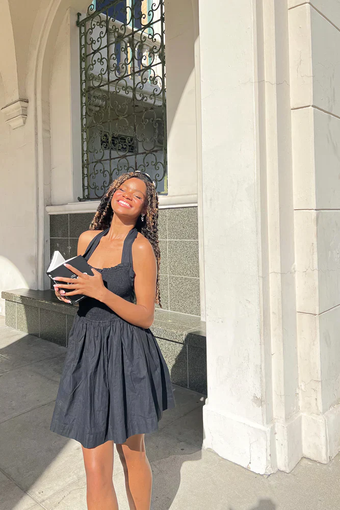 Flora Linen Mini Dress