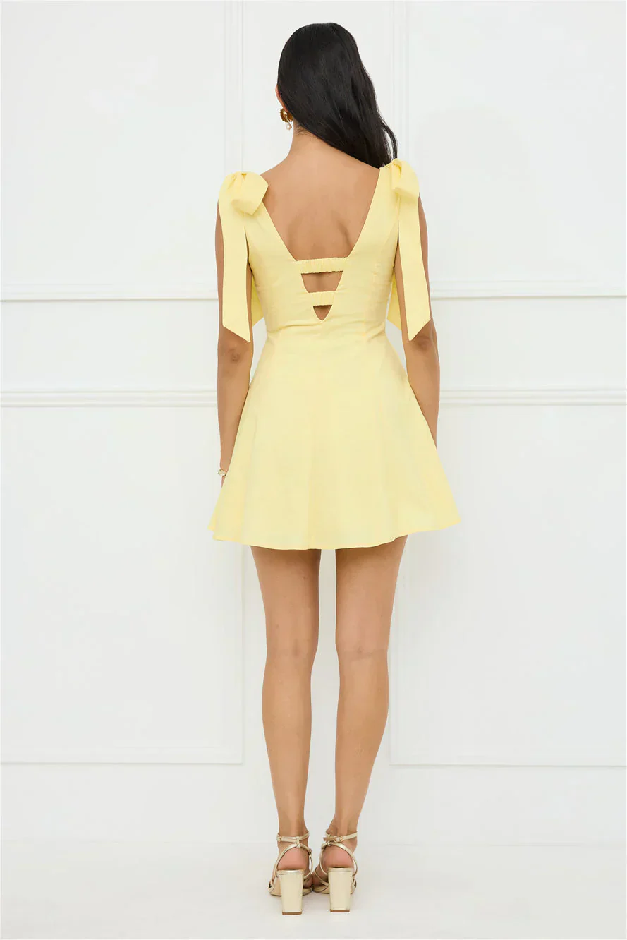 Pretty In Power Mini Dress Yellow