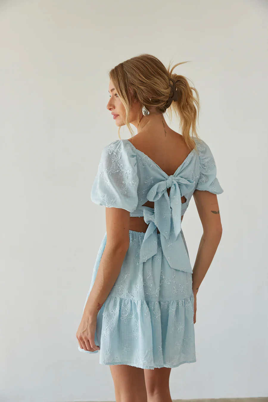 Hayden Puff Sleeve Babydoll Mini Dress