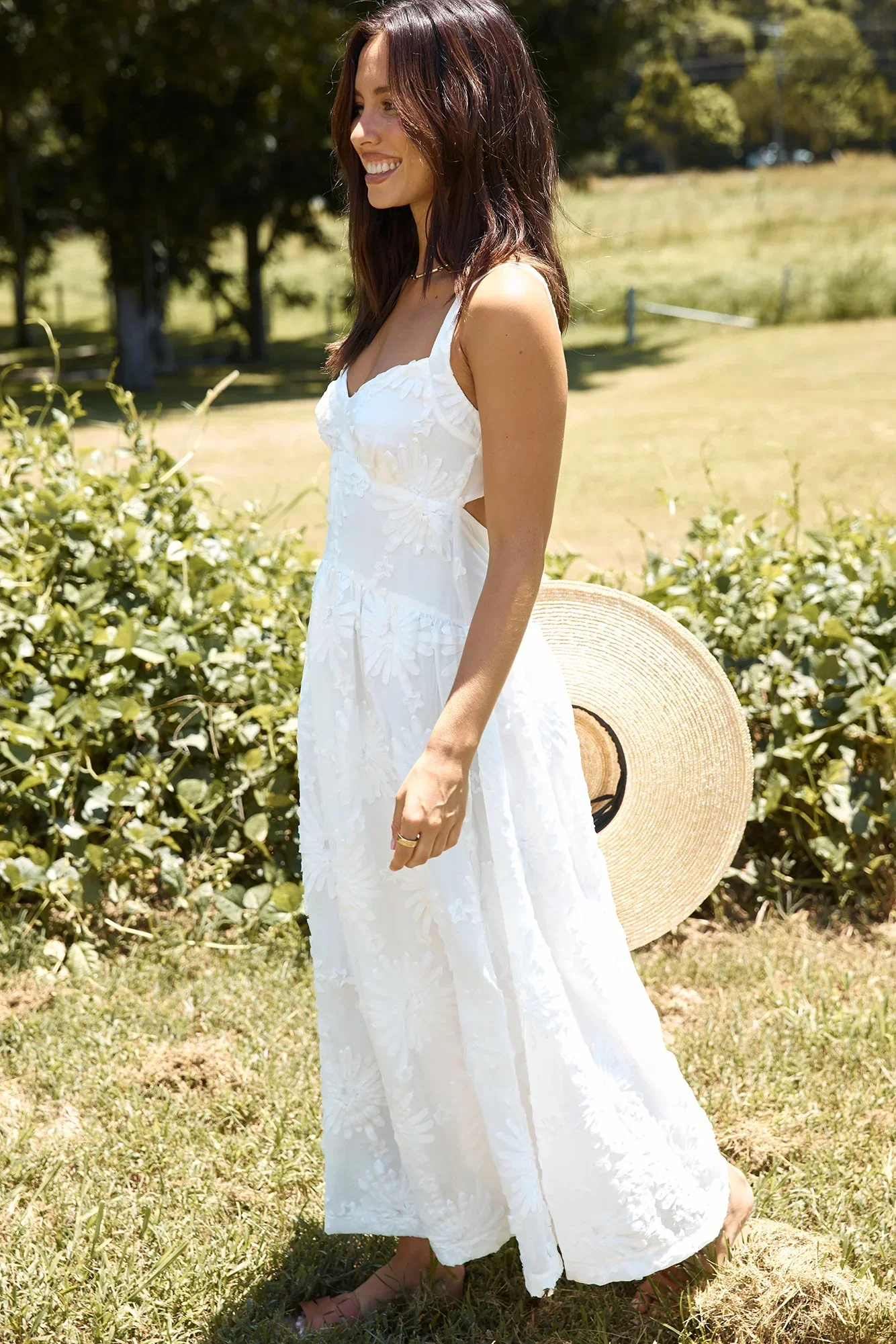 Porcelain Princess Maxi Dress White