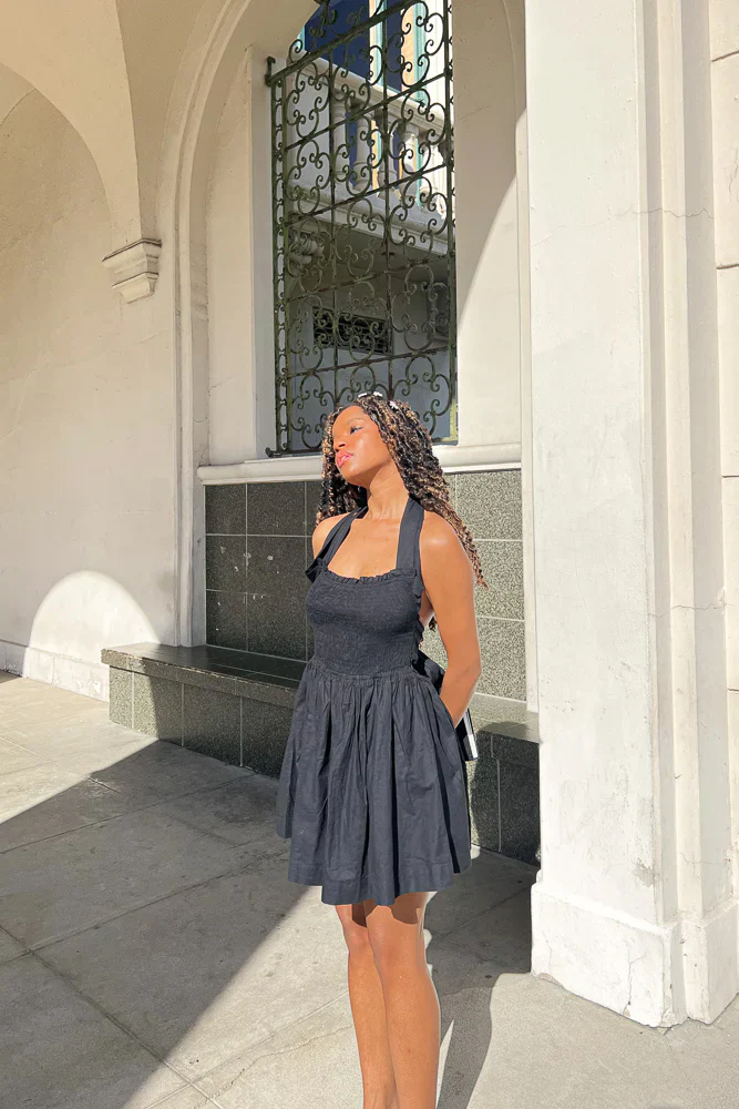 Flora Linen Mini Dress