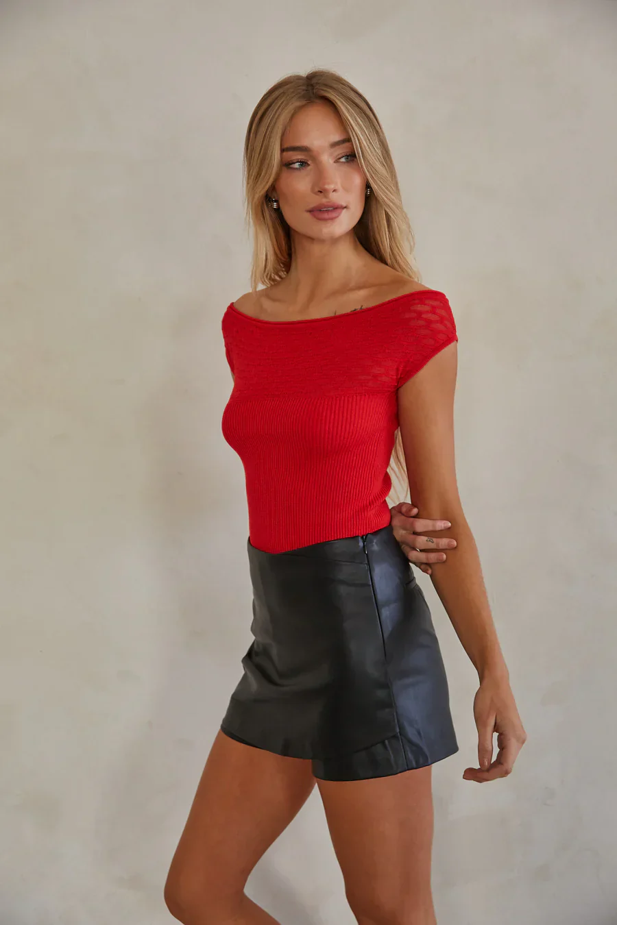 Nicki Faux Leather Micro Mini Skort