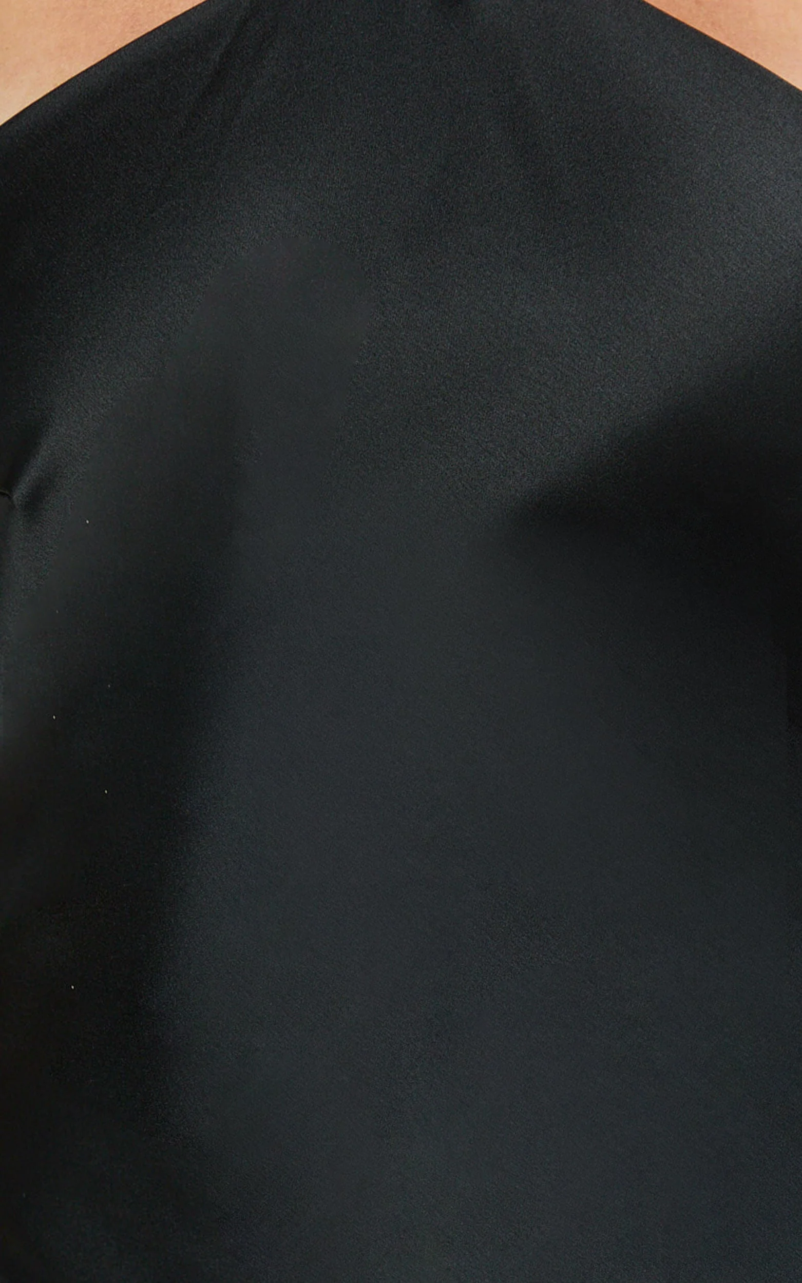 Runaway The Label – Chara Halter Neck Satin Evening Gown in Black