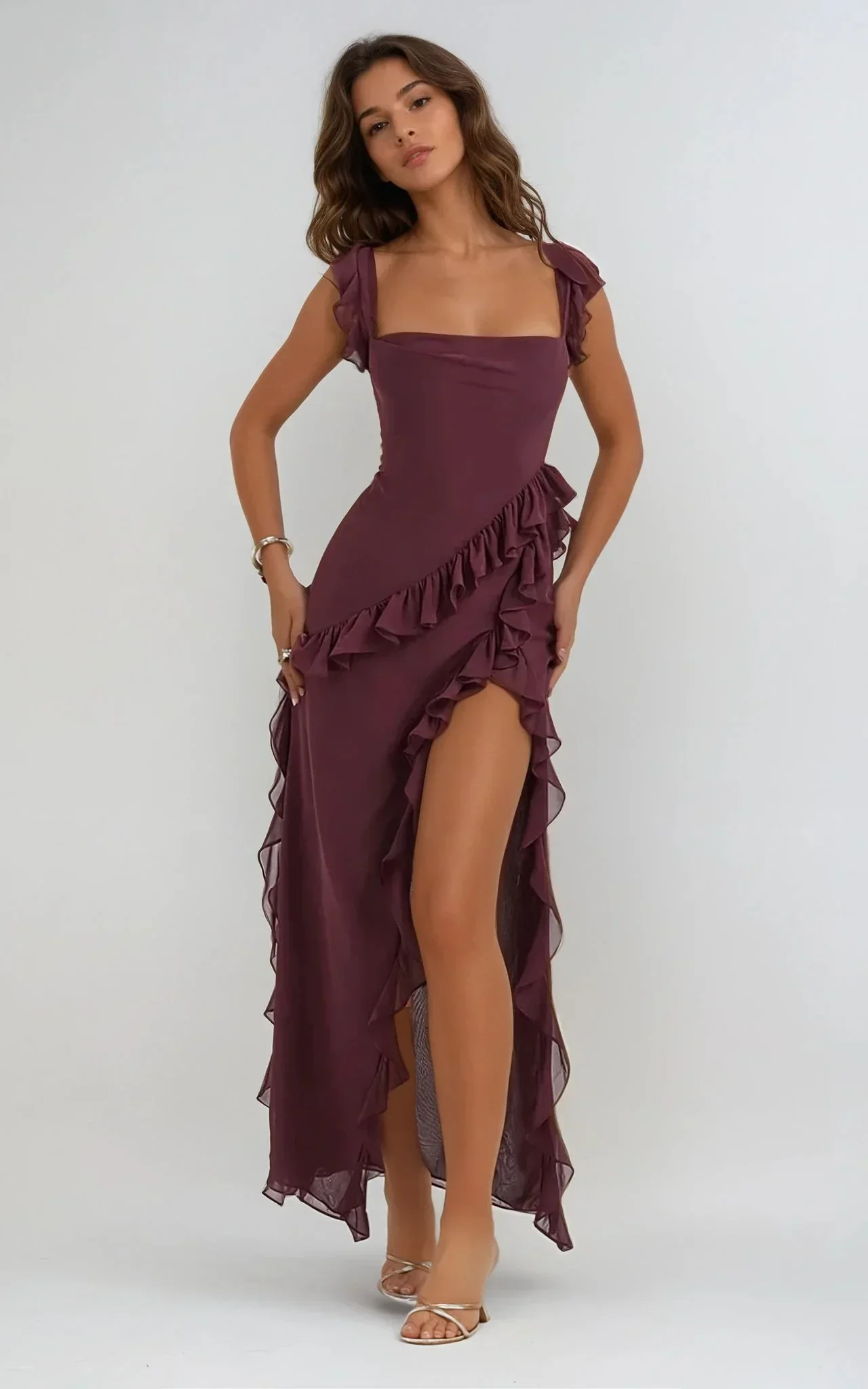 Mia Ruffled Maxi Dress