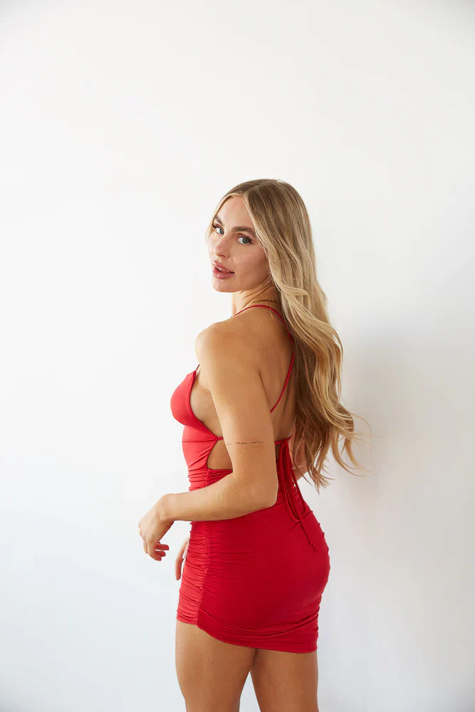 Raya Ruched Mini Dress