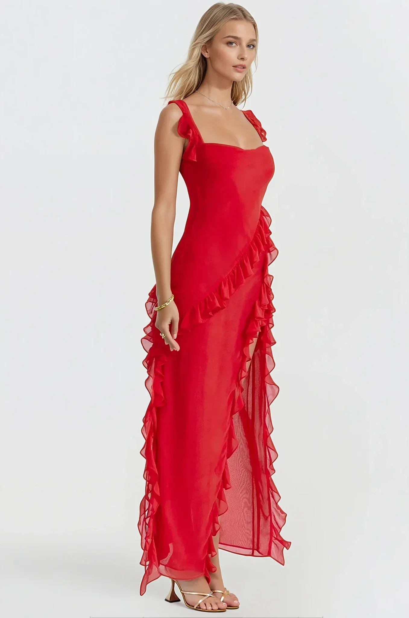 Mia Ruffled Maxi Dress