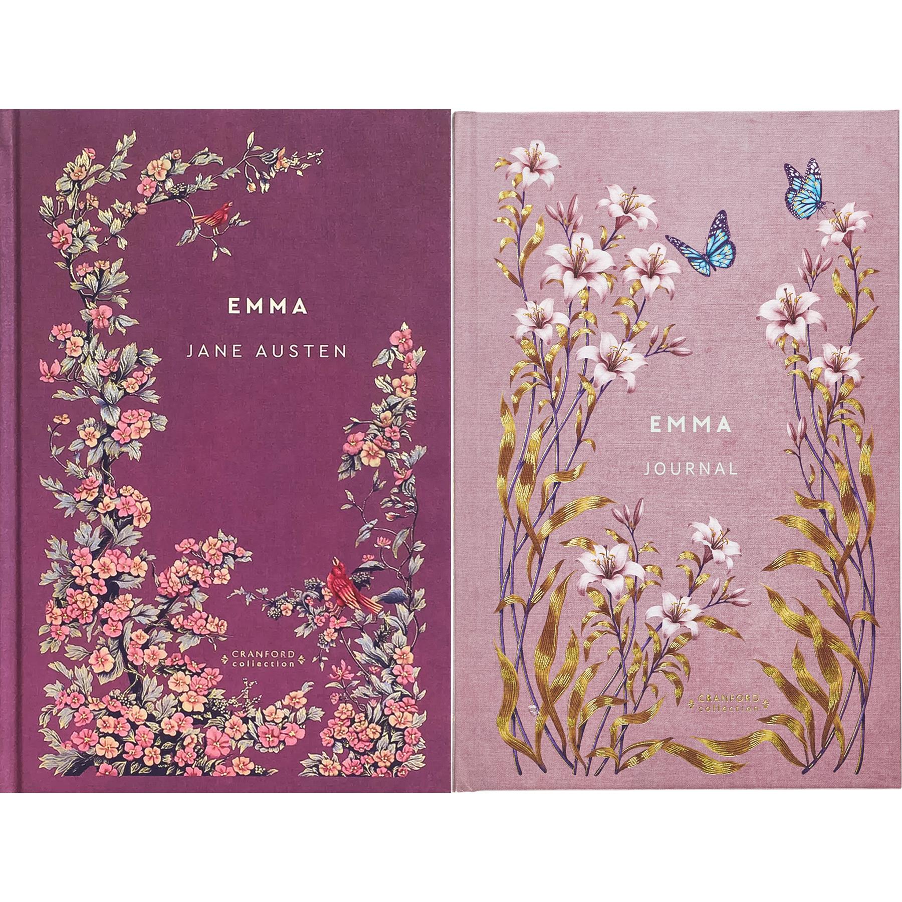 The Complete Jane Austen Collection (Hardcover, 8 Books) with Pride and Prejudice & Emma Journals – A Cranford Collection Set Celebrating Timeless Romance, Society, and Elegant Keepsakes