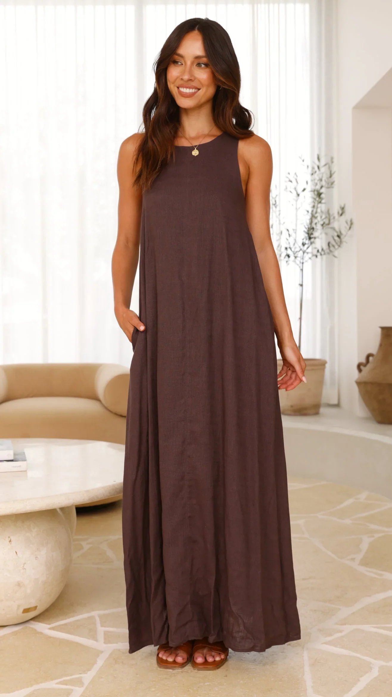 Darcy Maxi Dress - Chocolate