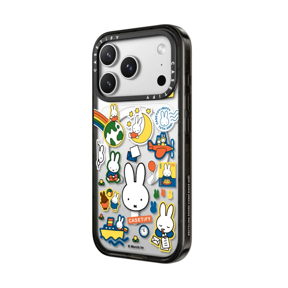 Miffy Postage Collage Sticker Case (Clear)