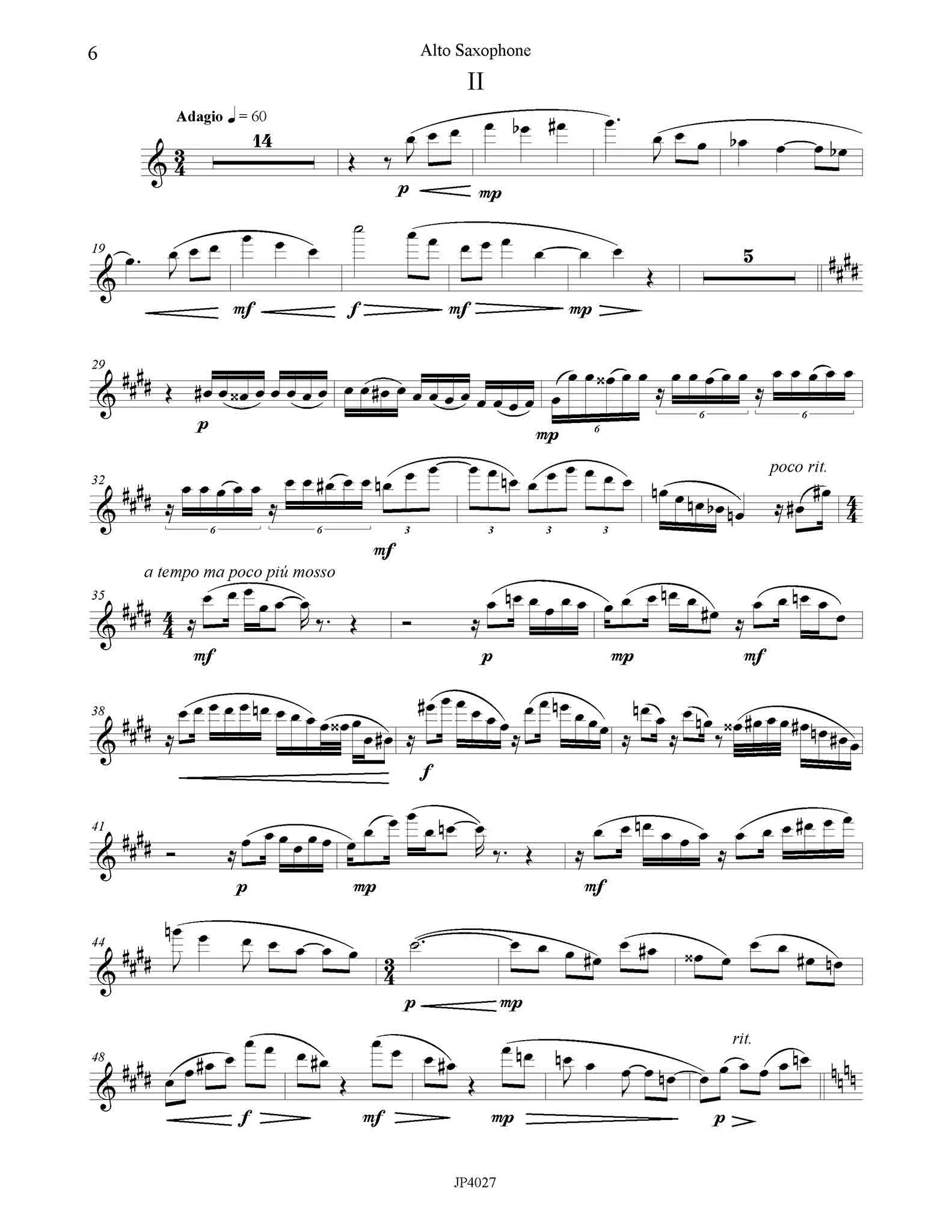 Canfield: Trio after Brahms for Alto Saxophone, Violin and Piano