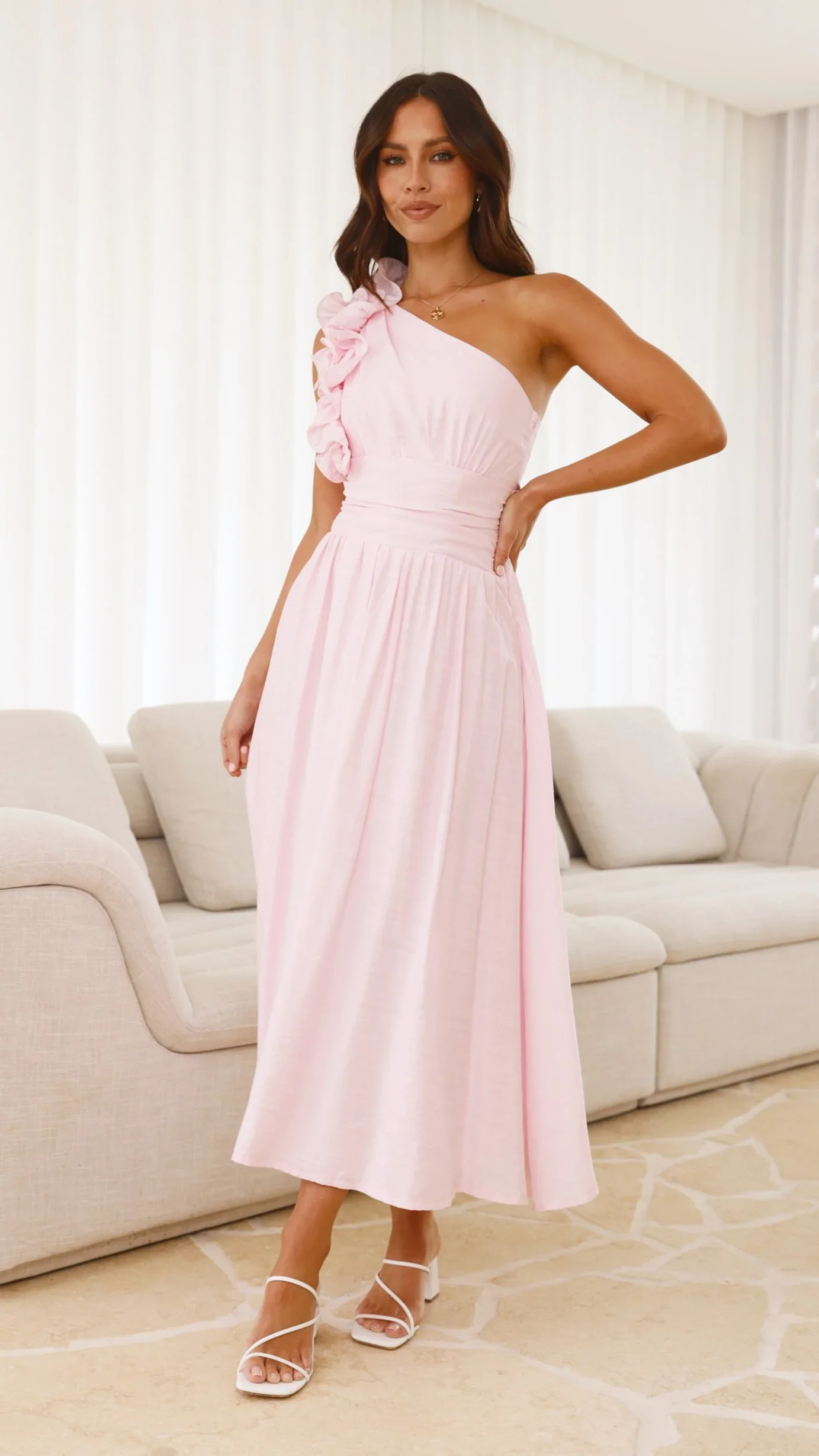 Okalani Midi Dress - Pink