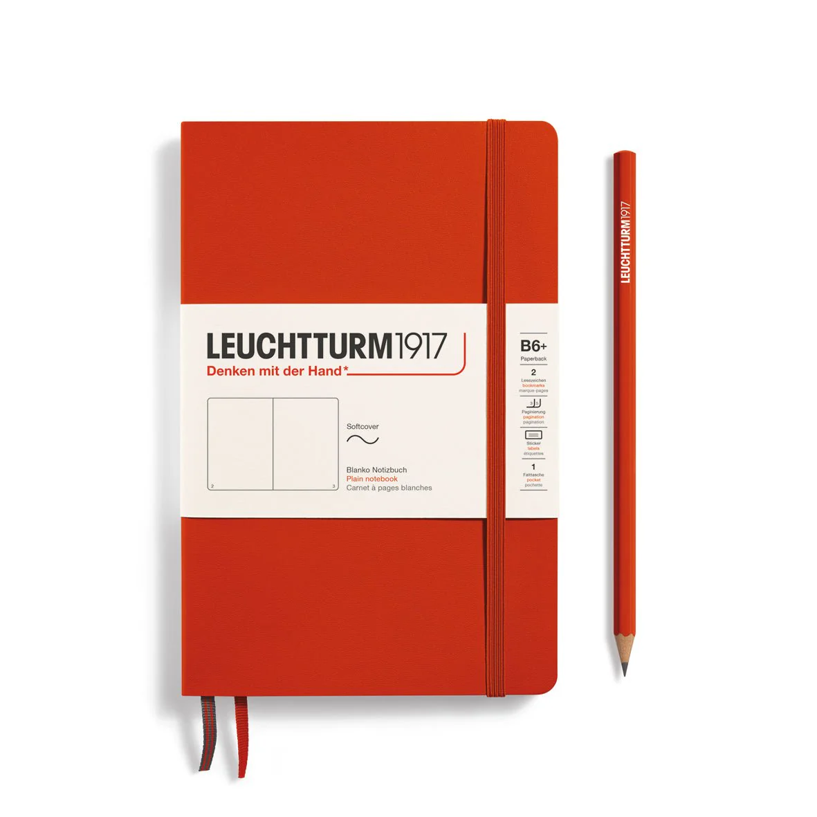 Carnet LEUCHTTURM1917 Classic - B6+ - Softcover - Uni - Fox Red