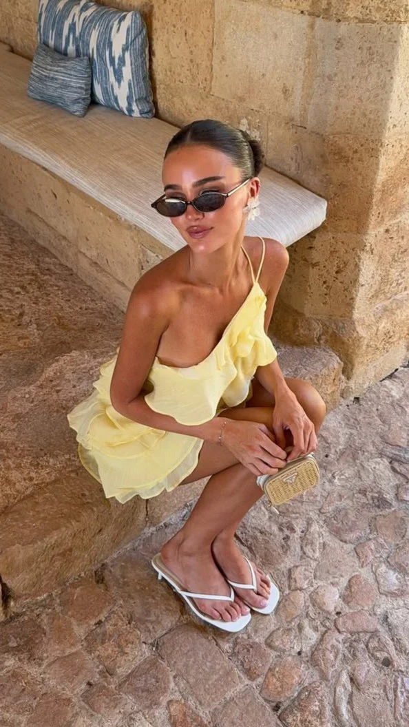 Cassidi Mini Dress - Lemon