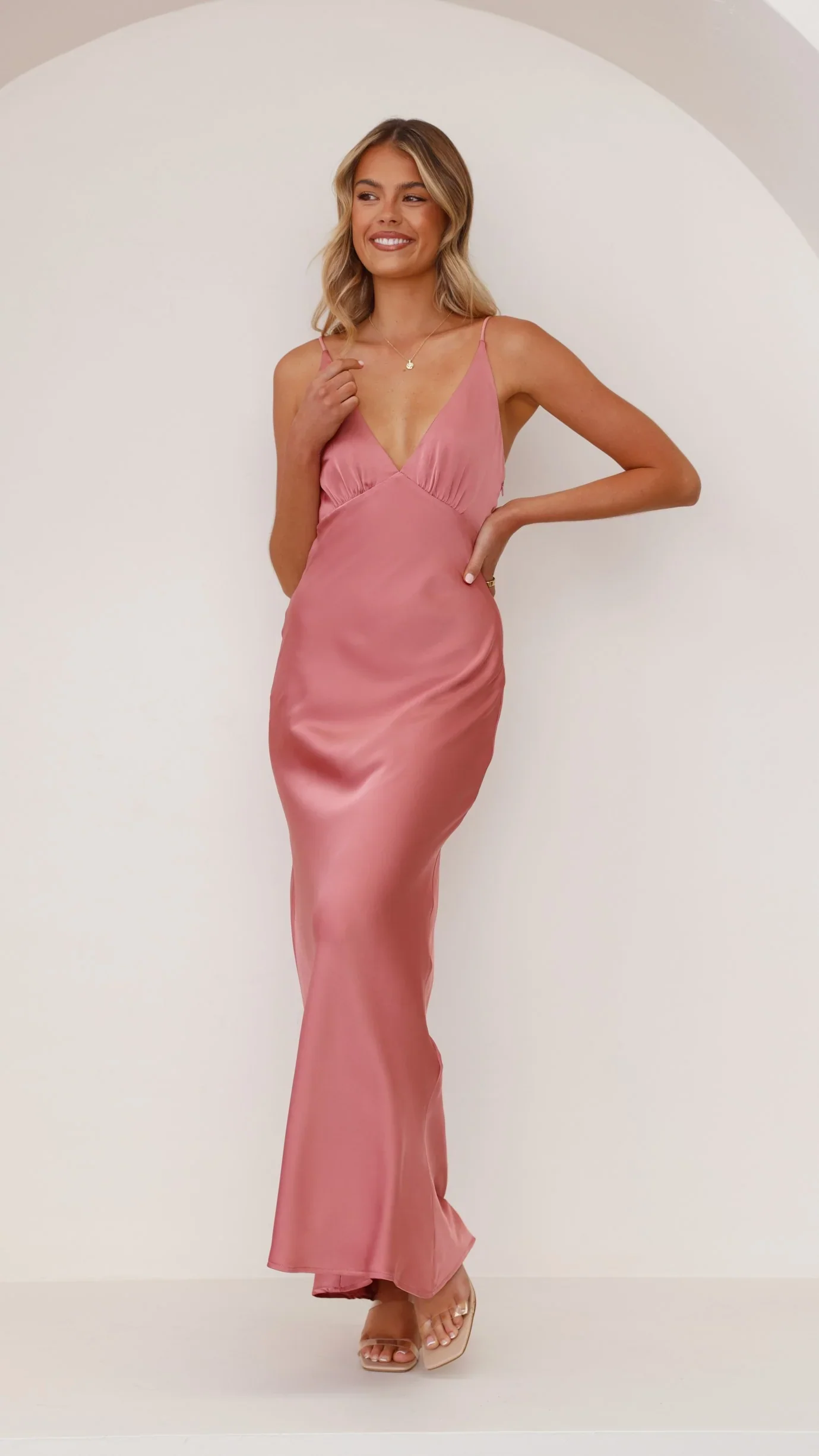 Ziah Maxi Dress - Baked Rose