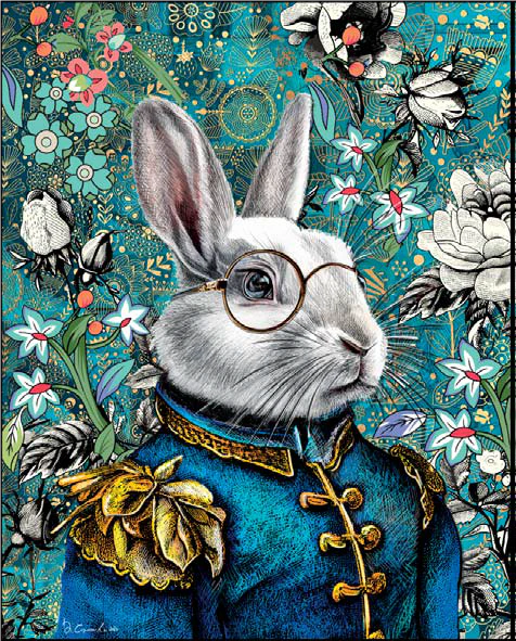 Egan Quadro Human essence Coniglio Energy 80x100 cm.