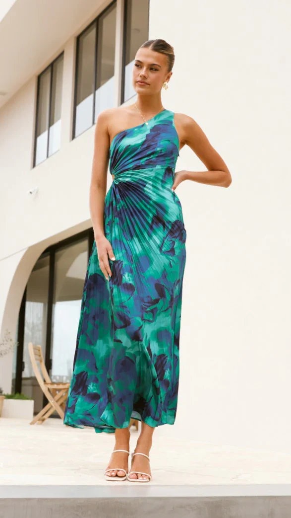 Laken Maxi Dress - Green Print