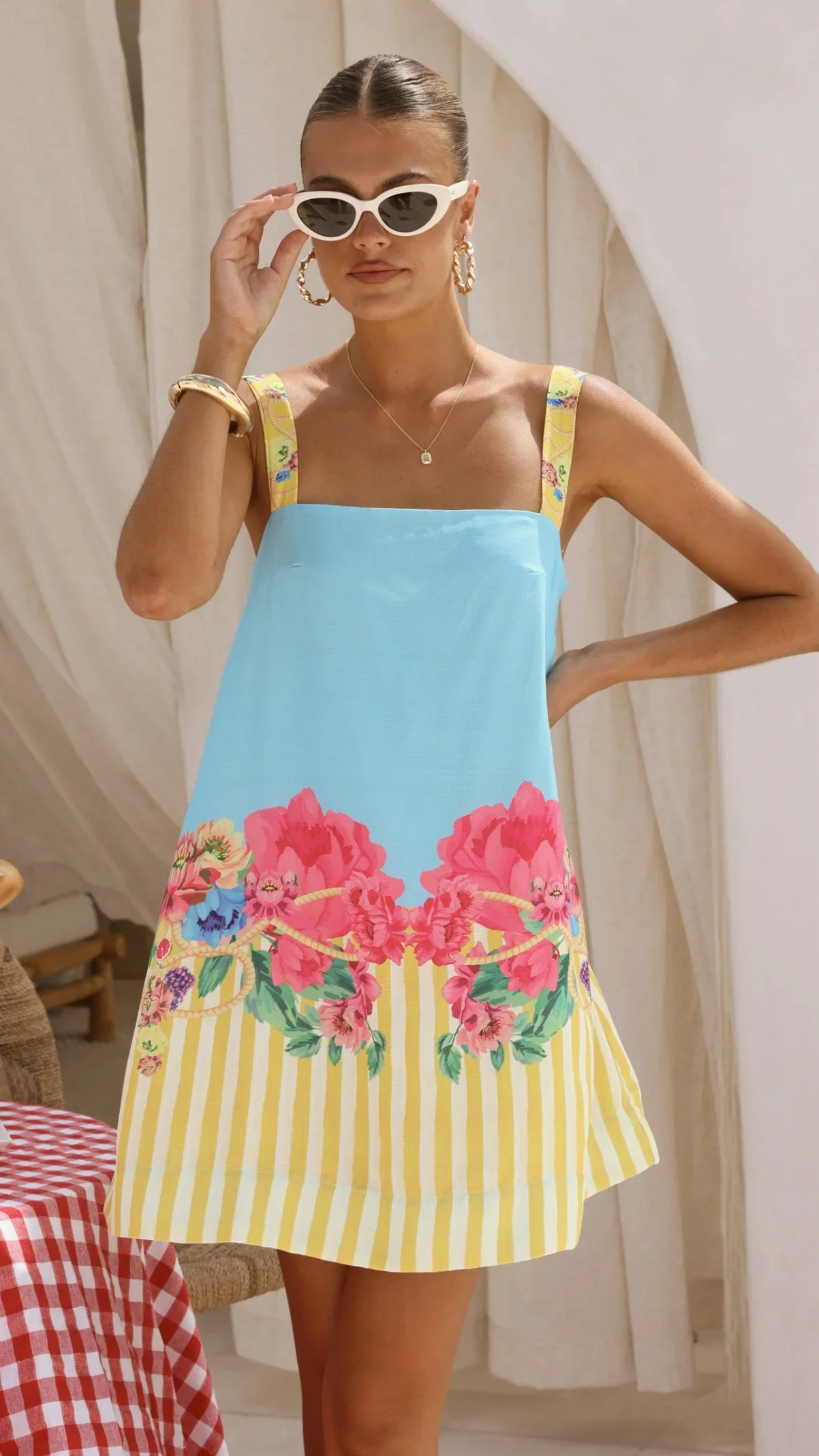 Gianna Mini Dress - Positano Blue