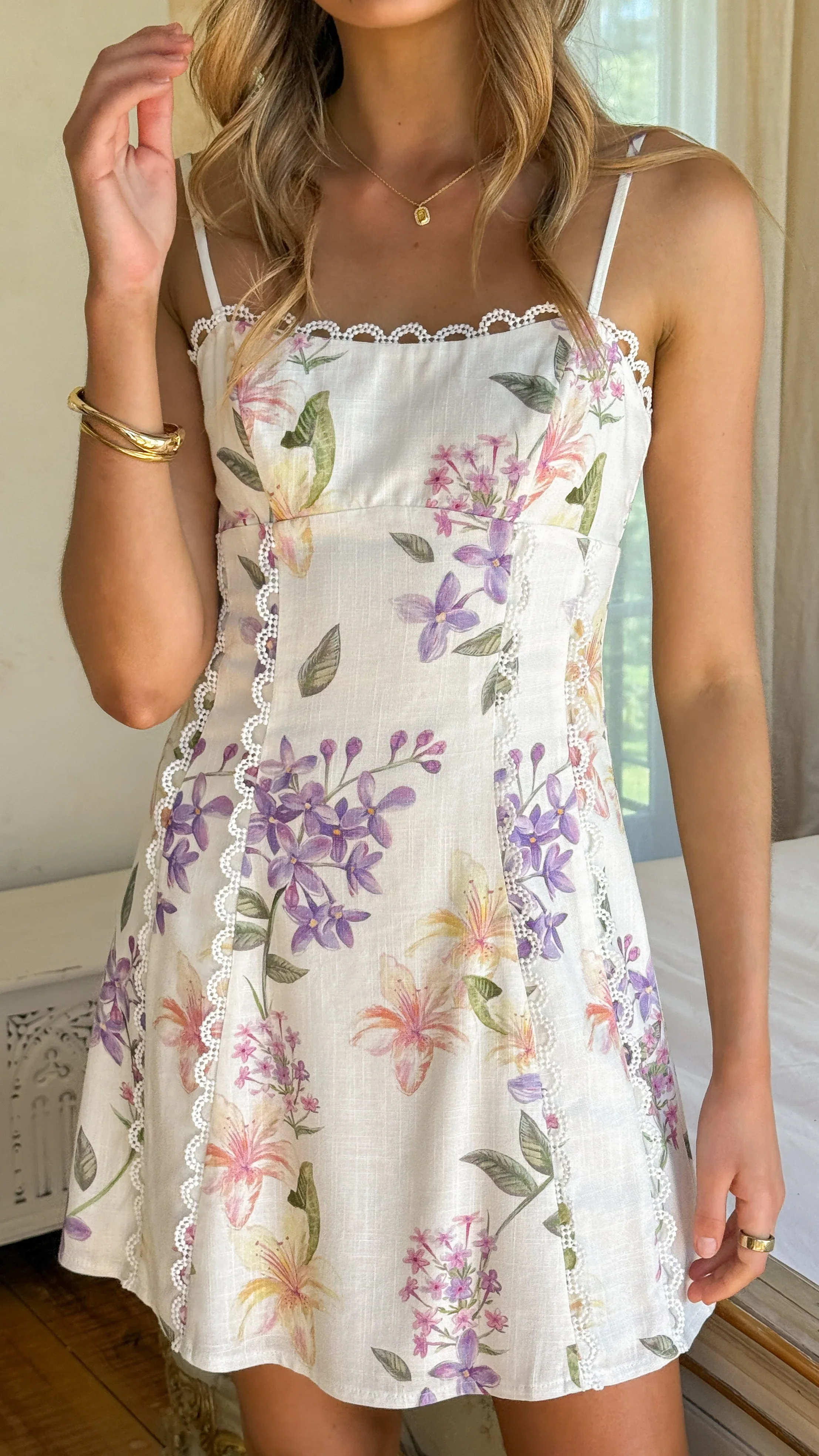 Cartia Mini Dress - Botanical Bloom