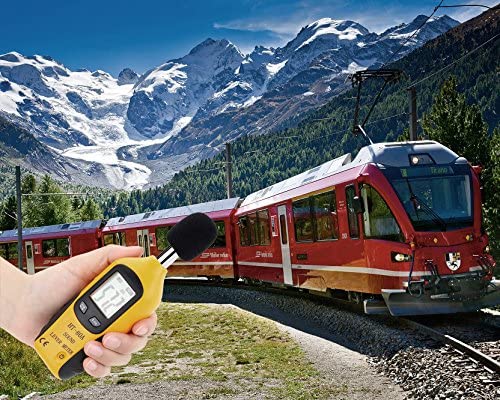 Mengshen Decibel Meter, Digital Sound Level Meter Handheld Audio Noise Meter Tester with LCD Display Measuring 30-130dB (Battery Included)M80