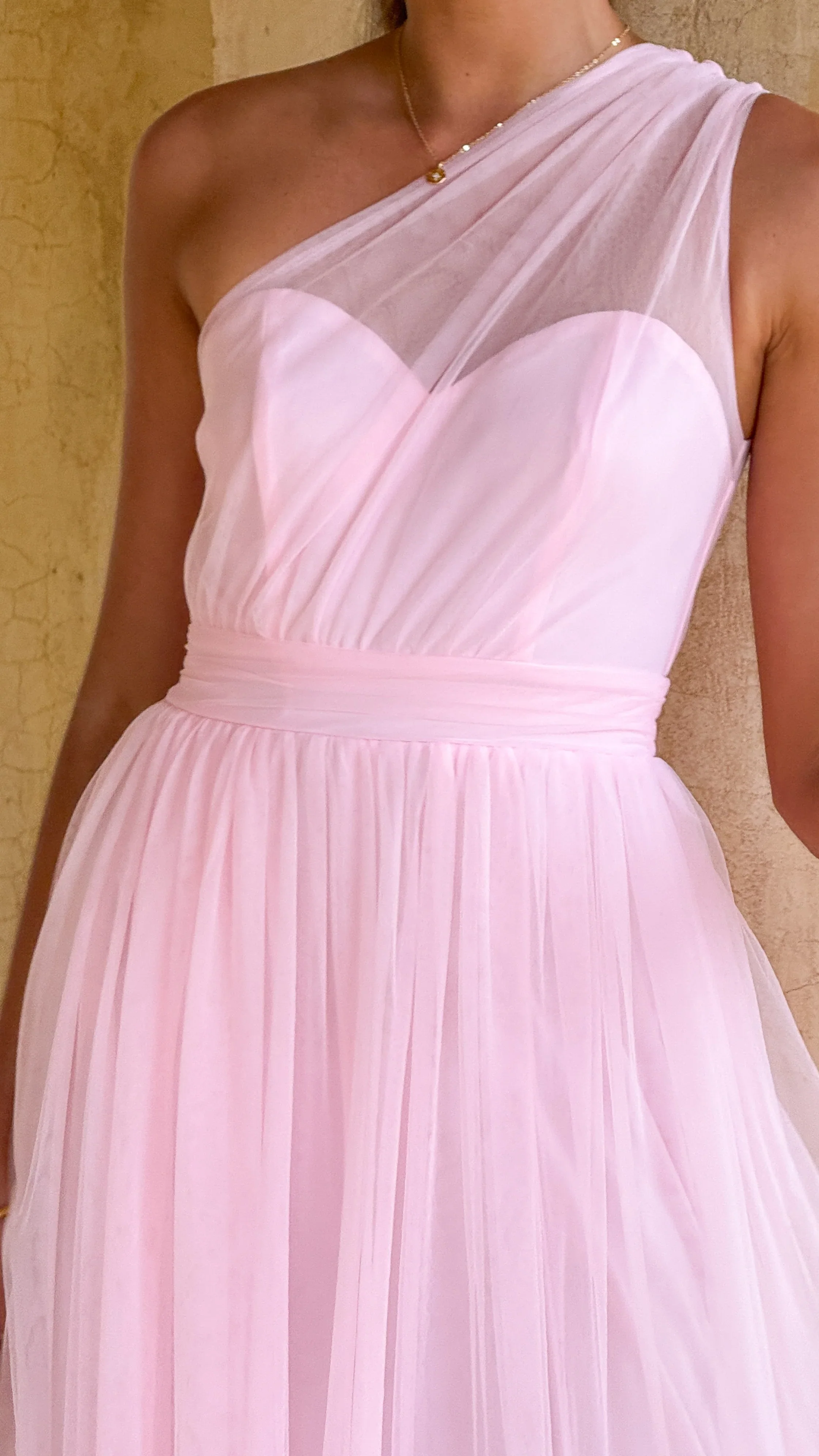 Talissa Tulle Maxi Dress - Pink
