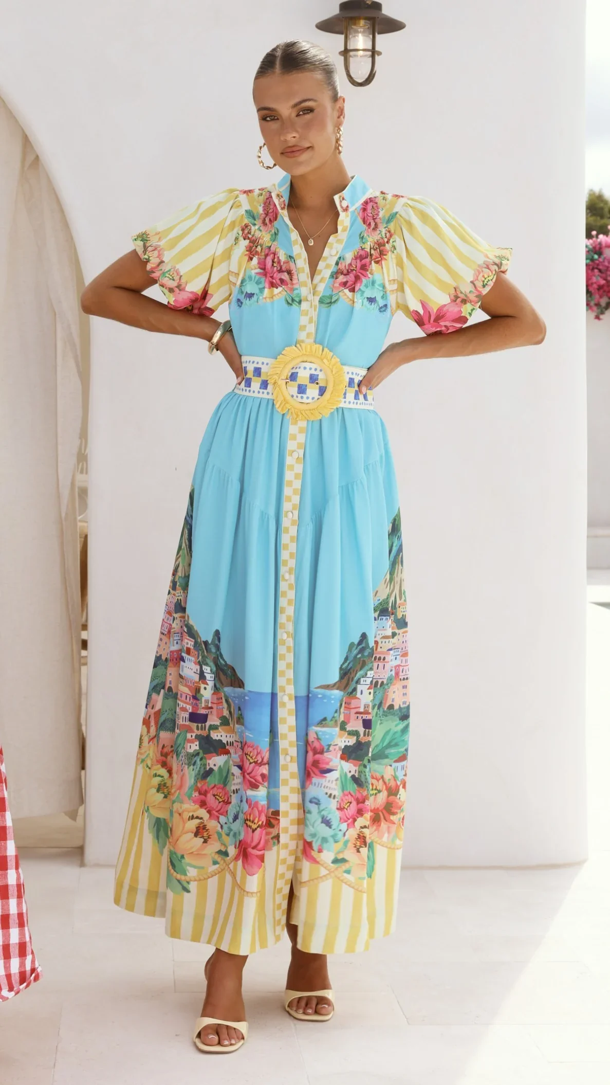 Bloom Maxi Dress - Positano Blue