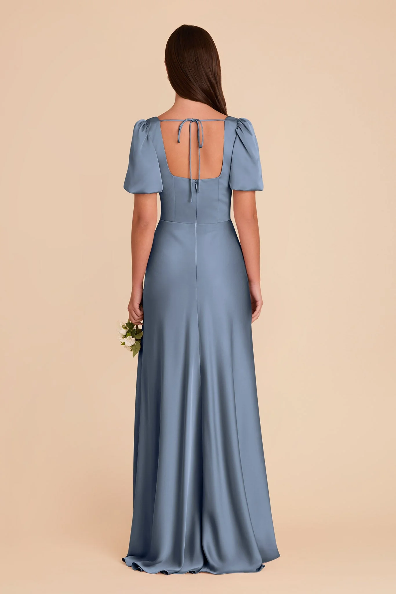 Judy Matte Satin Dress - French Blue