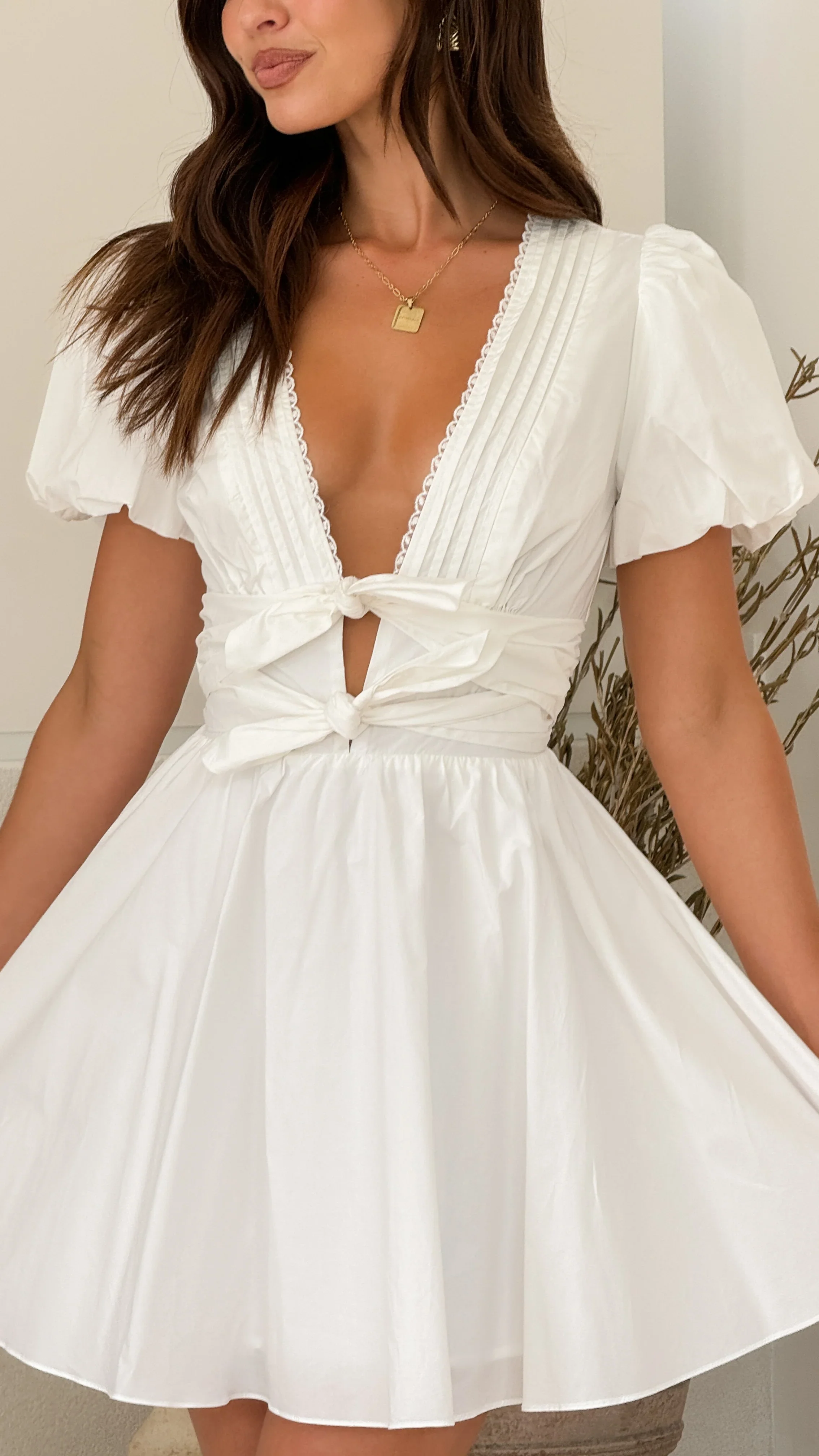 Kaloni Mini Dress - White