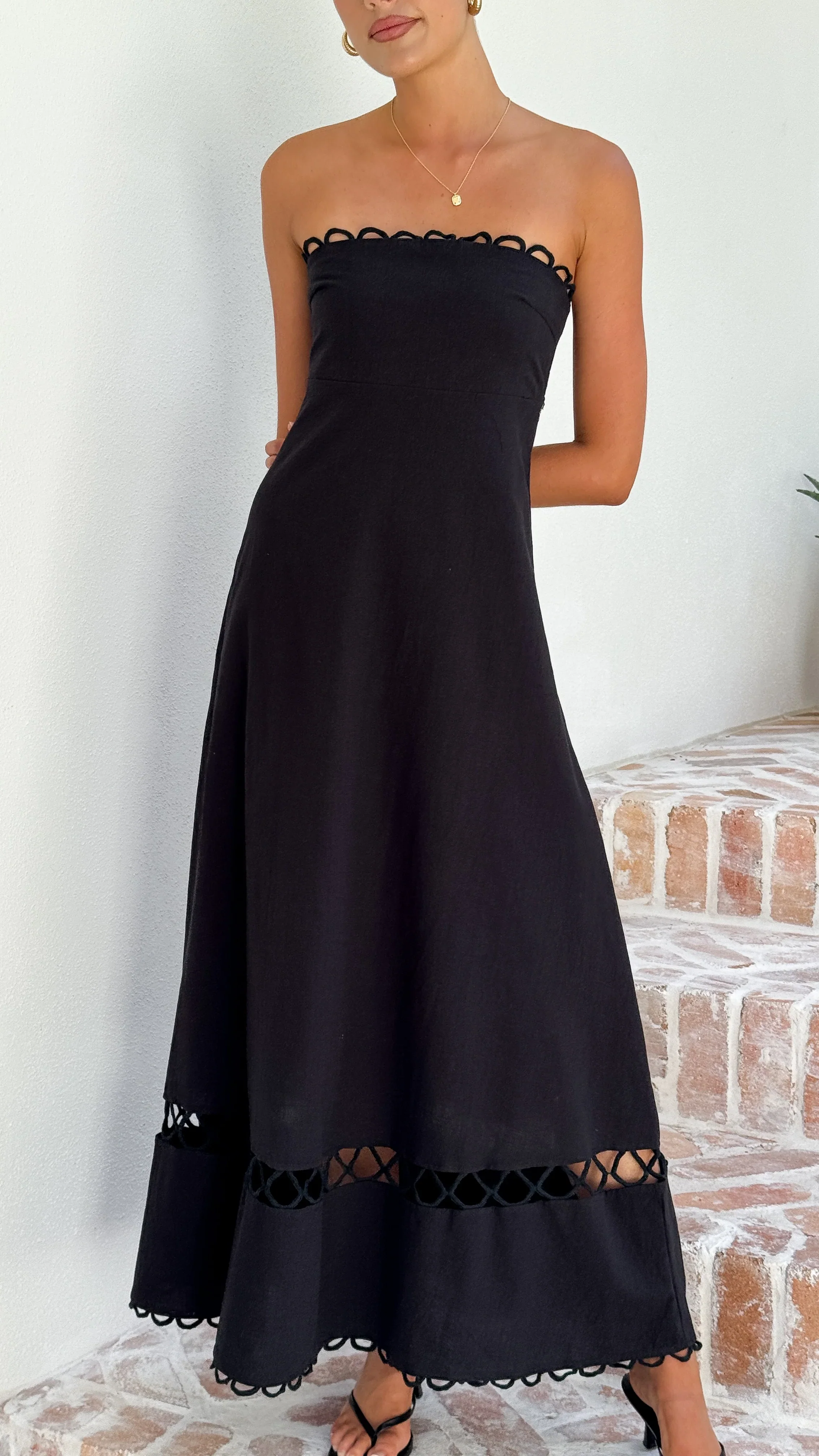 Caressa Maxi Dress - Black