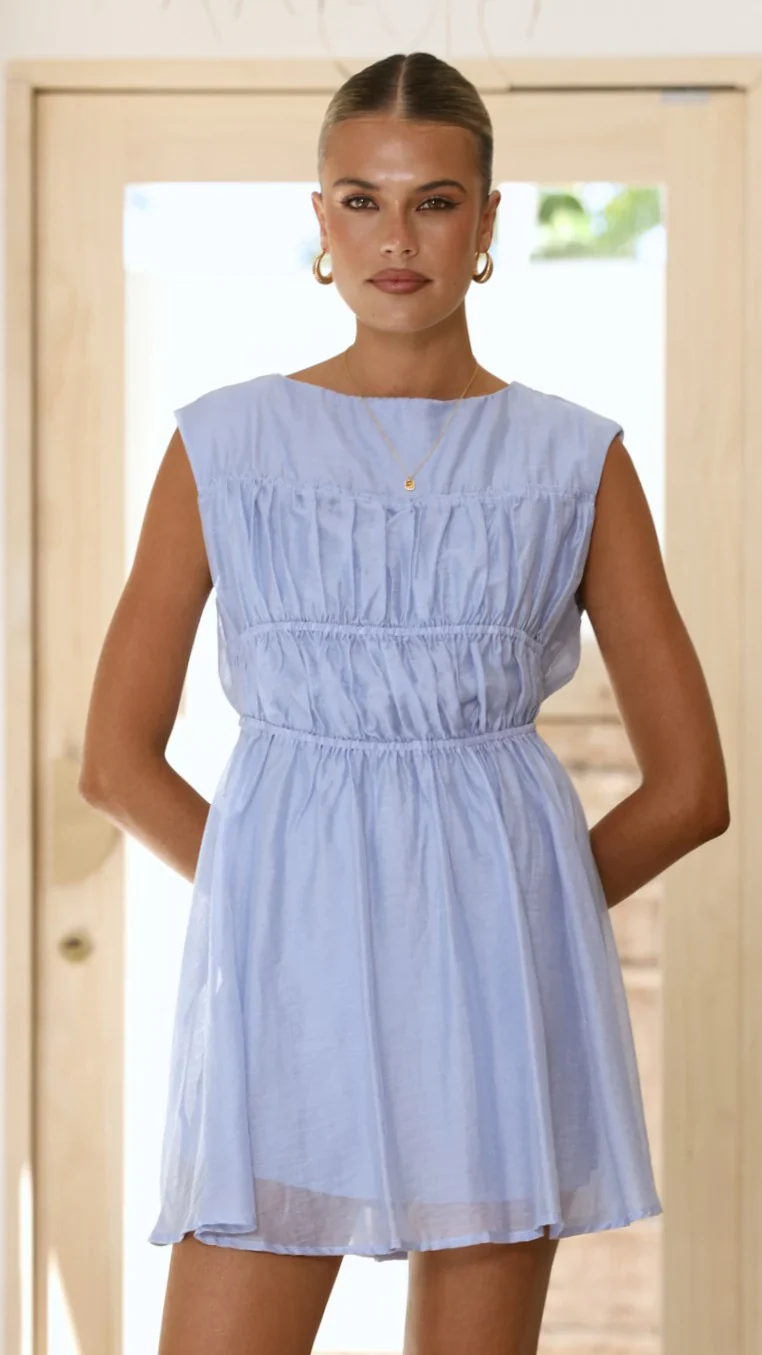 Masha Mini Dress - Blue