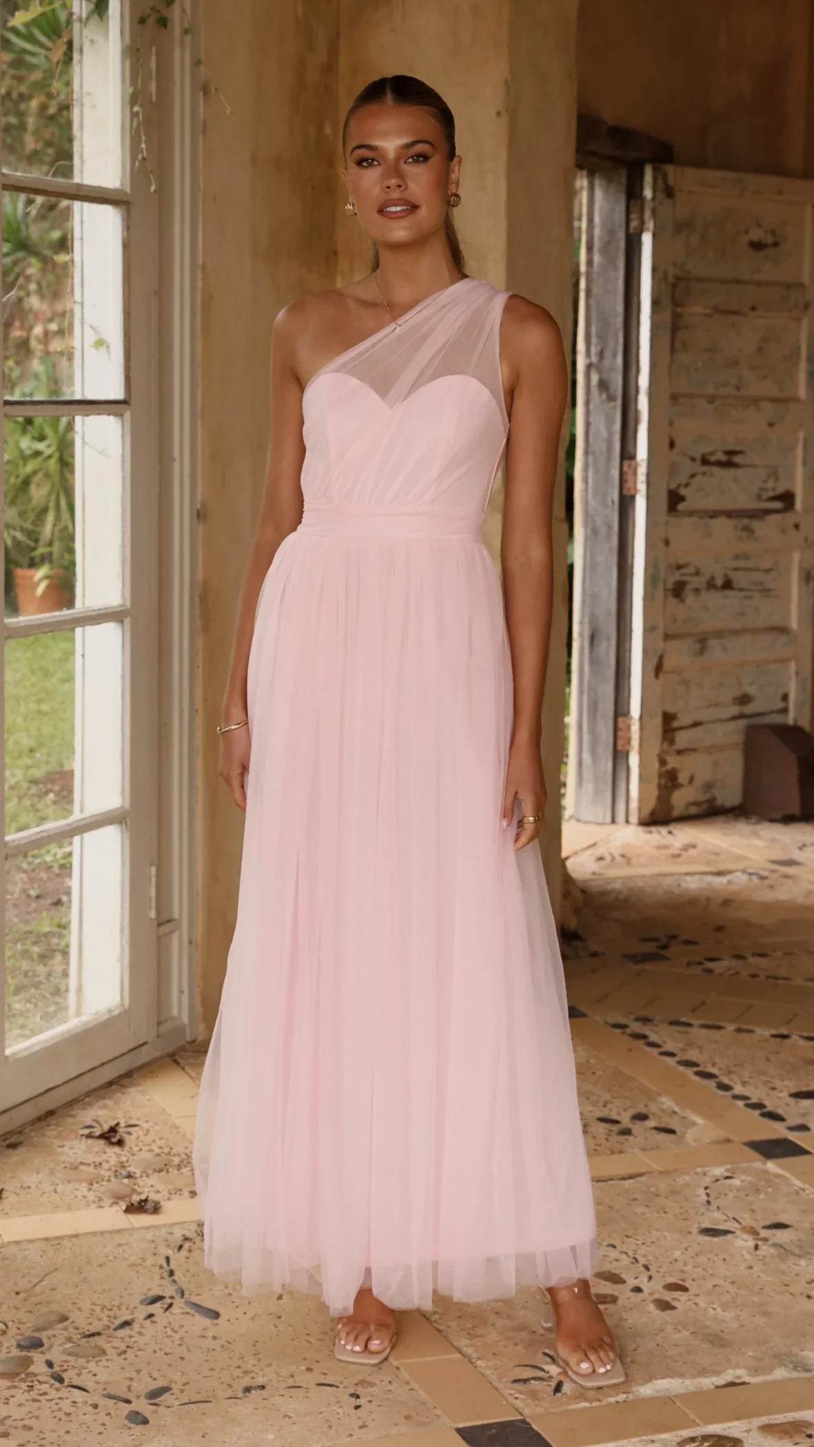 Talissa Tulle Maxi Dress - Pink