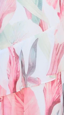 Reina Tiered Maxi Dress - Pink Floral
