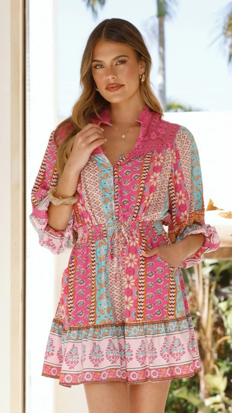 Alevya Mini Dress - Cedella Print