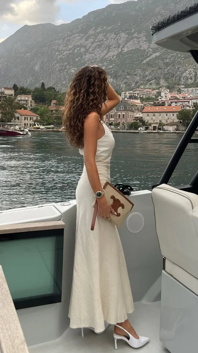 Dae Maxi Dress - White/Natural