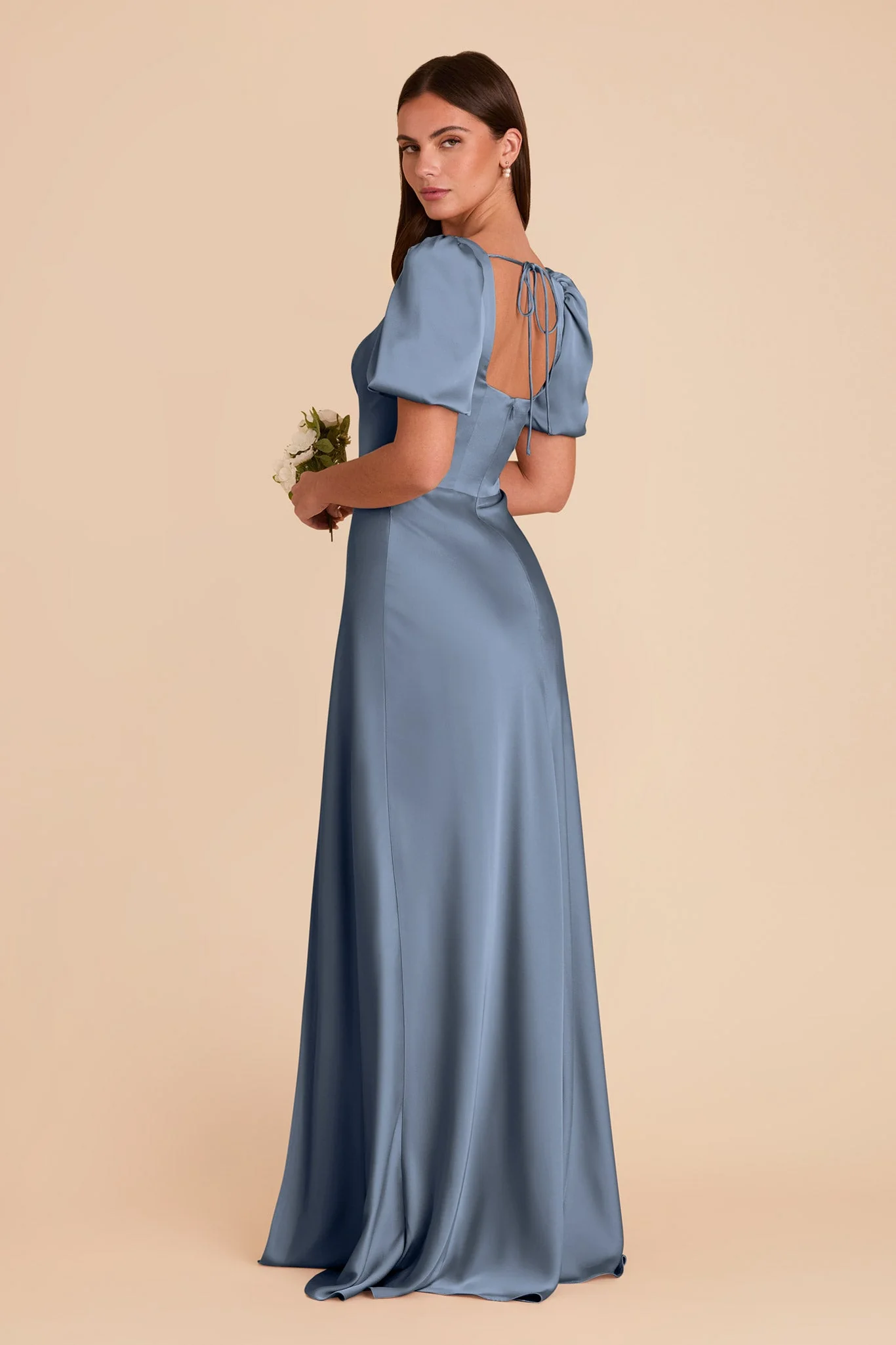 Judy Matte Satin Dress - French Blue