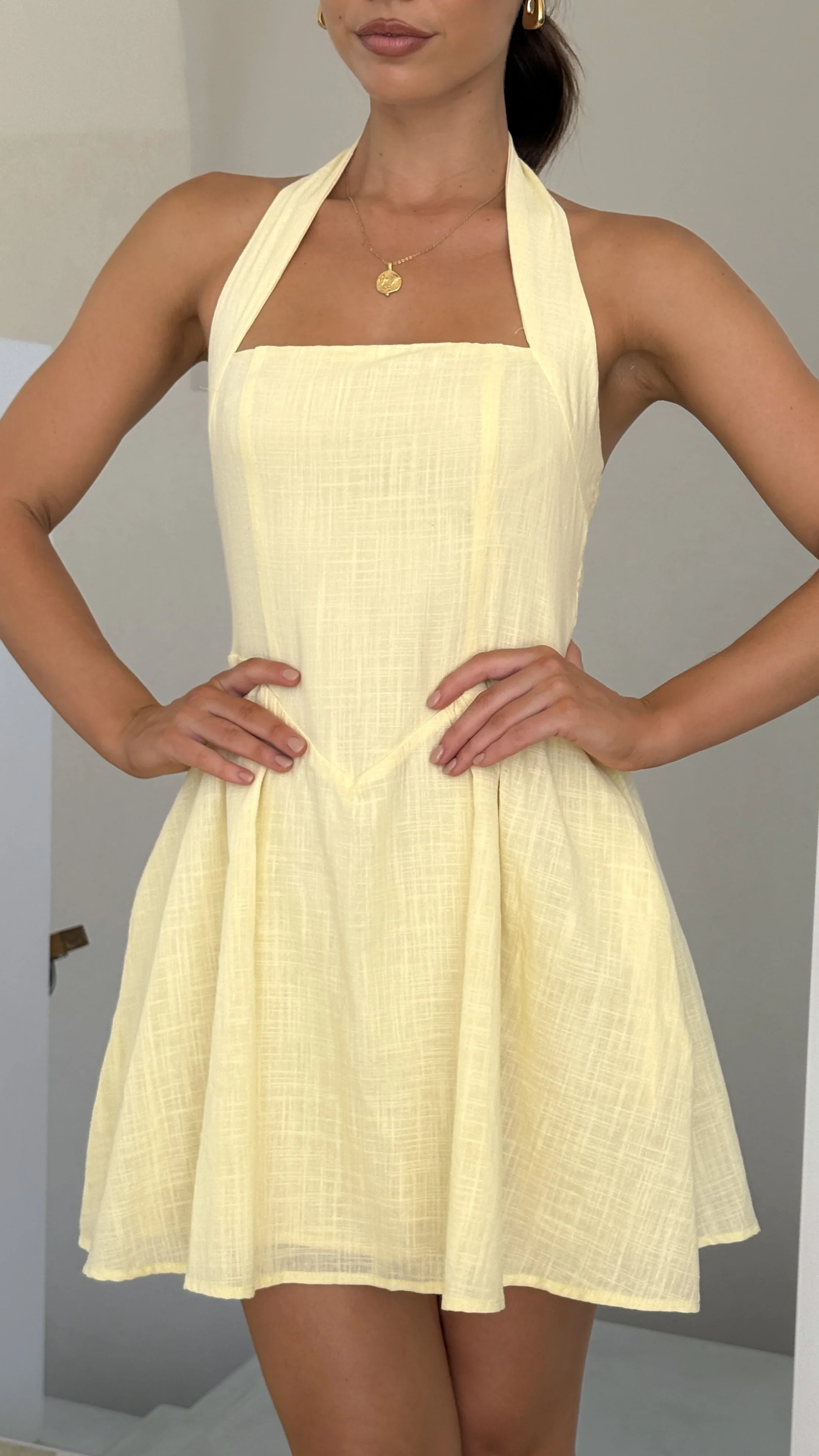 Peyton Mini Dress - Yellow