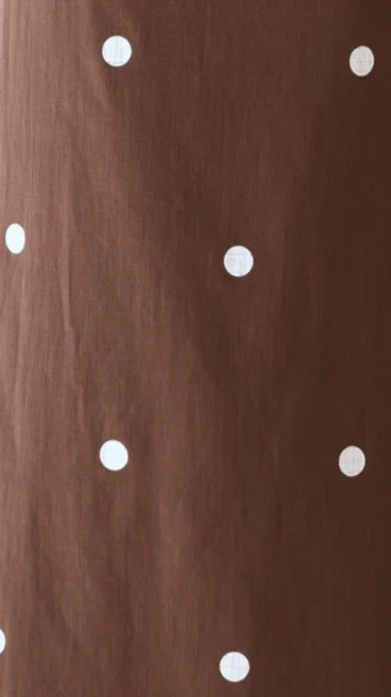 Vana Maxi Dress - Brown/White Polka
