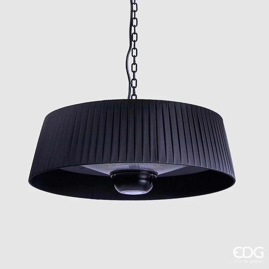 EDG Enzo De Gasperi Lampada Infrarossi Riscaldante da Appendere H 30 Cm D 74 Cm Black