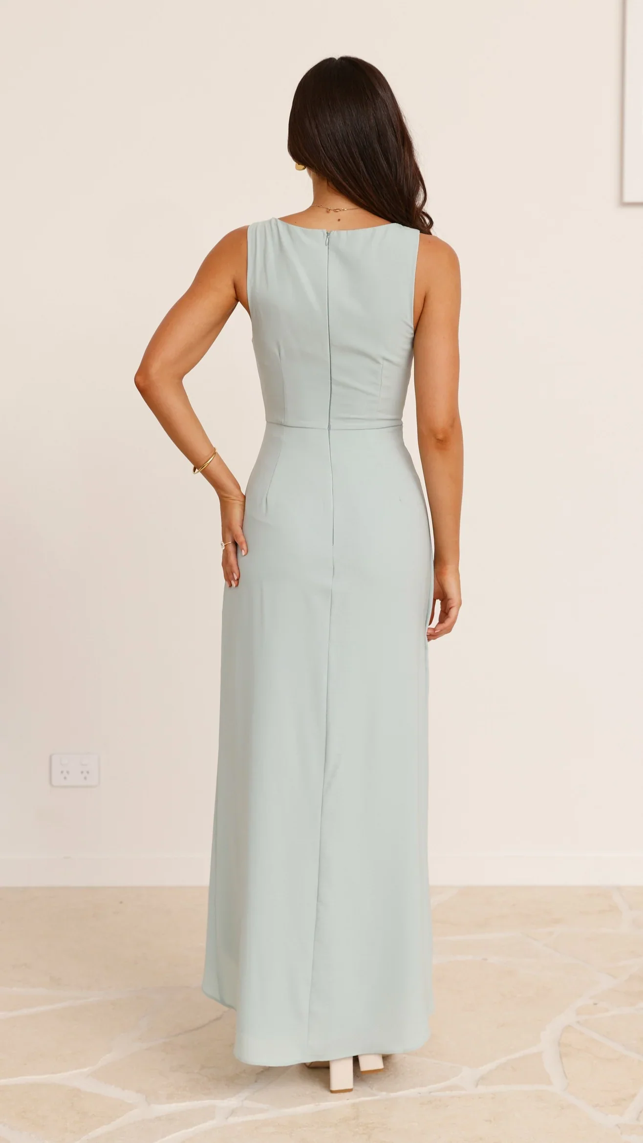 Pamela V Neck Maxi Dress - Sage