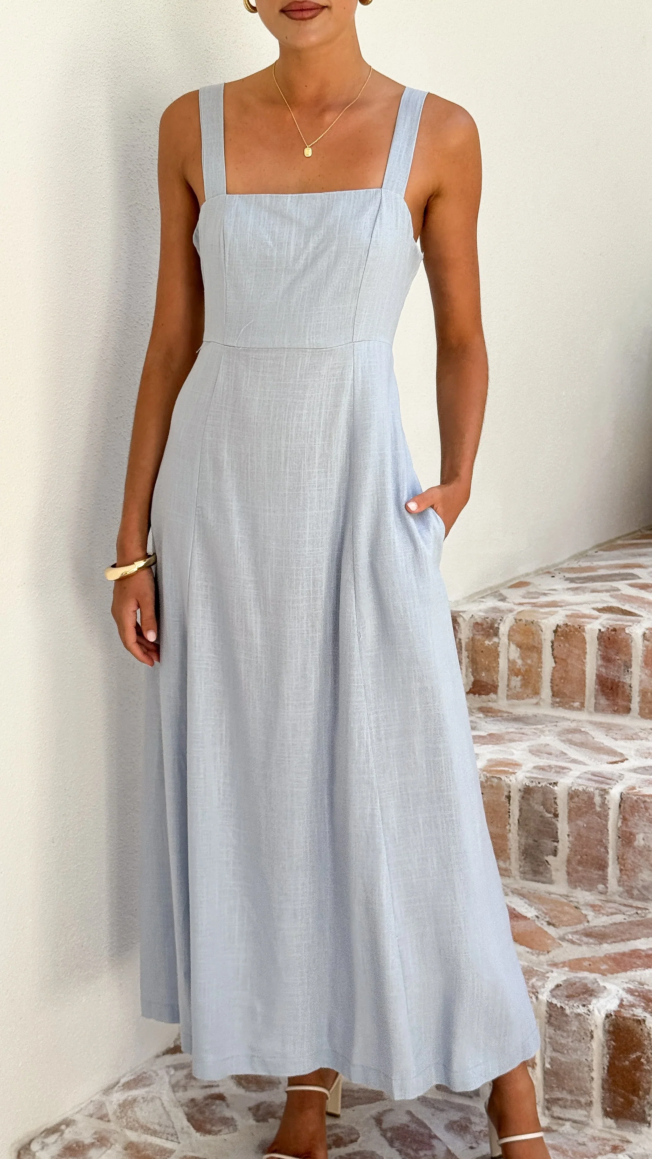 Zina Maxi Dress - Blue