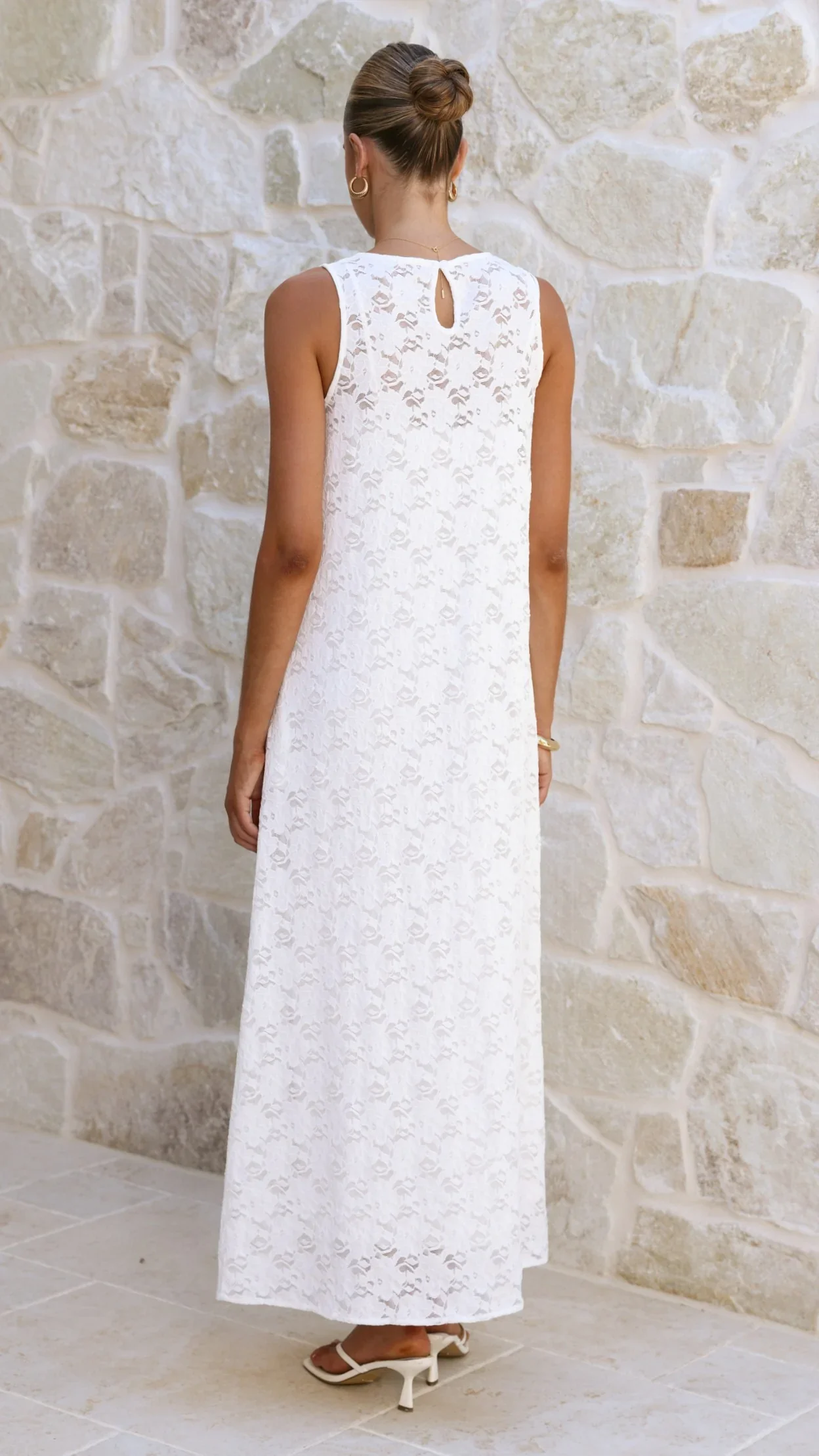Cerelia Maxi Dress - White Lace