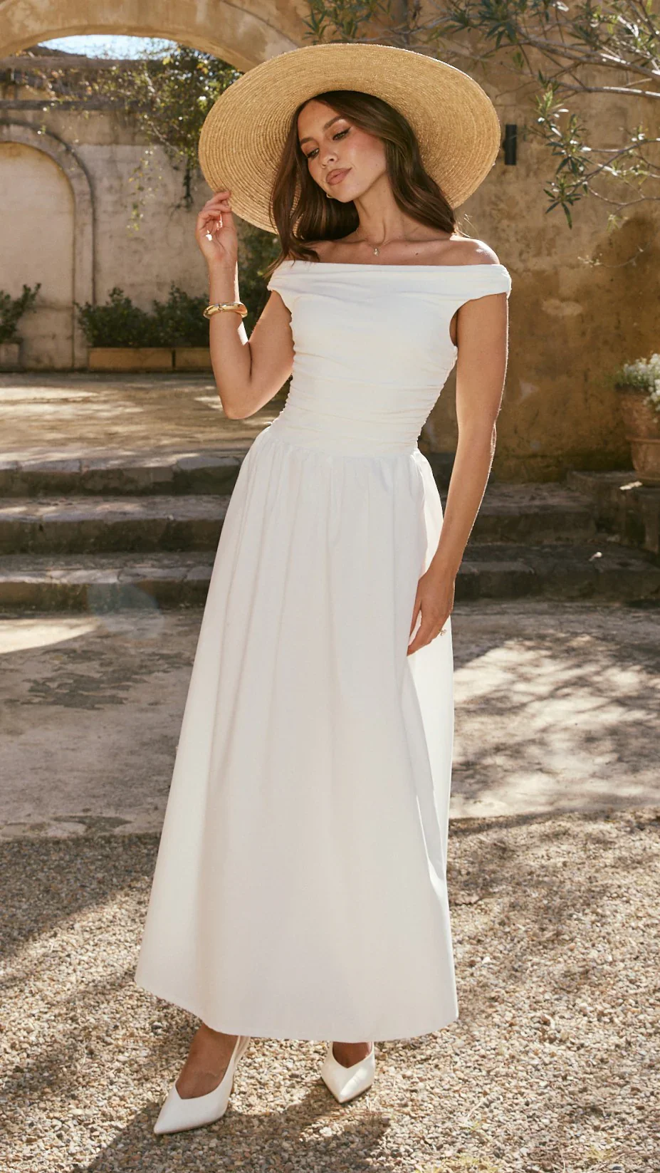 Immy Midi Dress - White