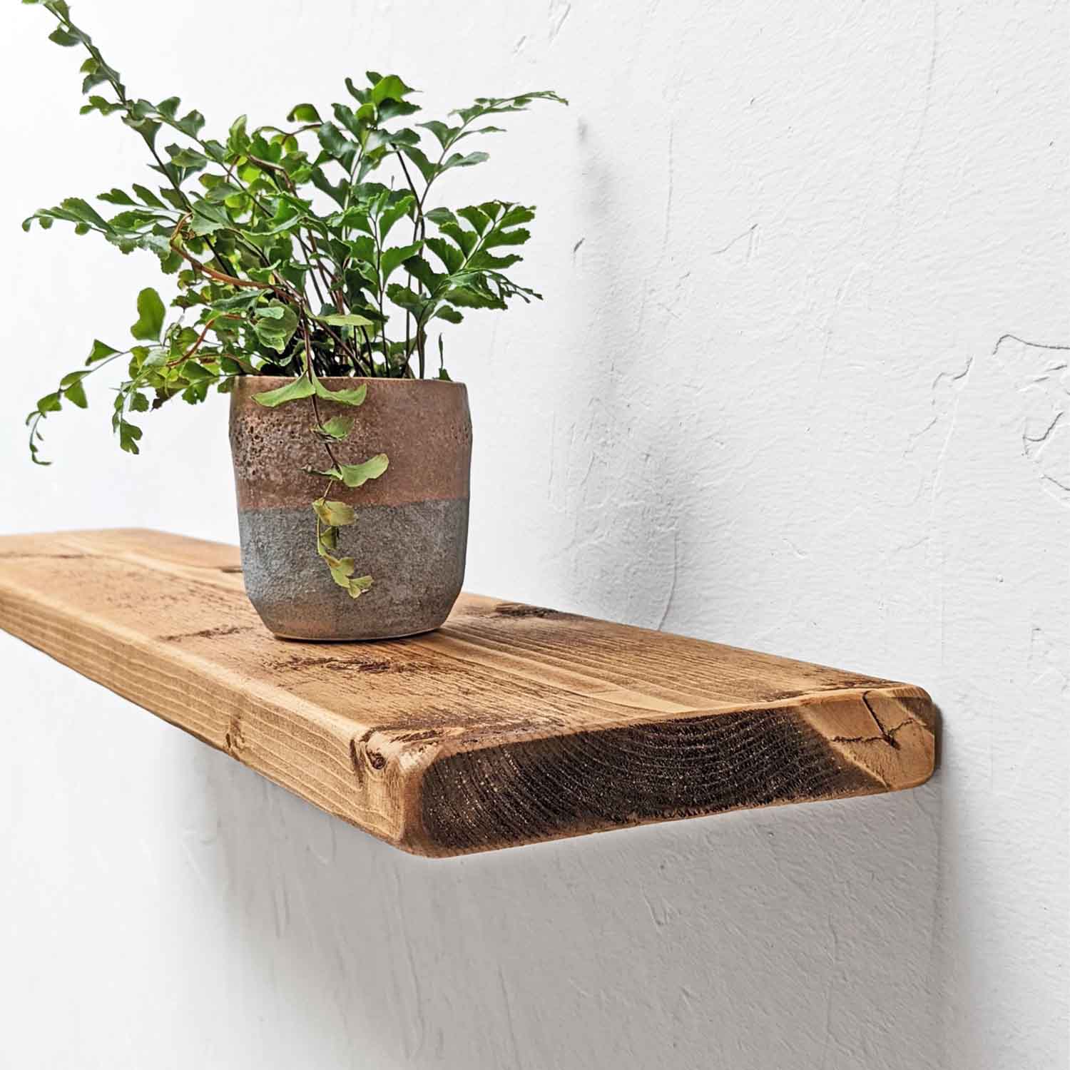 Rustic Floating Shelf | Thin | 15cm Depth