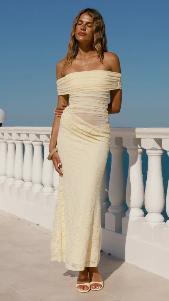 Tiarna Off The Shoulder Maxi Dress - Yellow