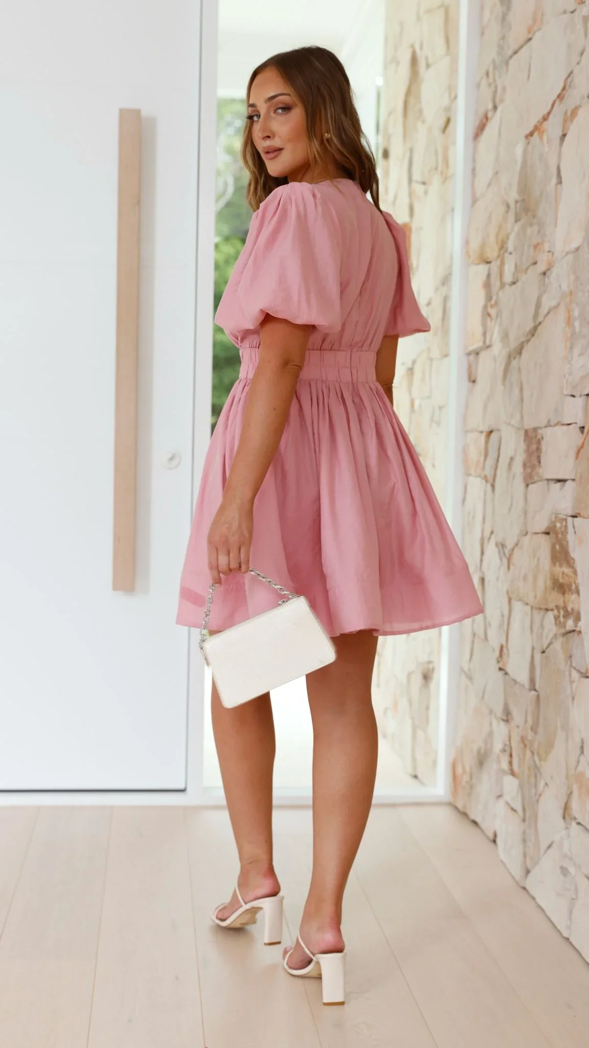 Erin Mini Dress - Soft Pink