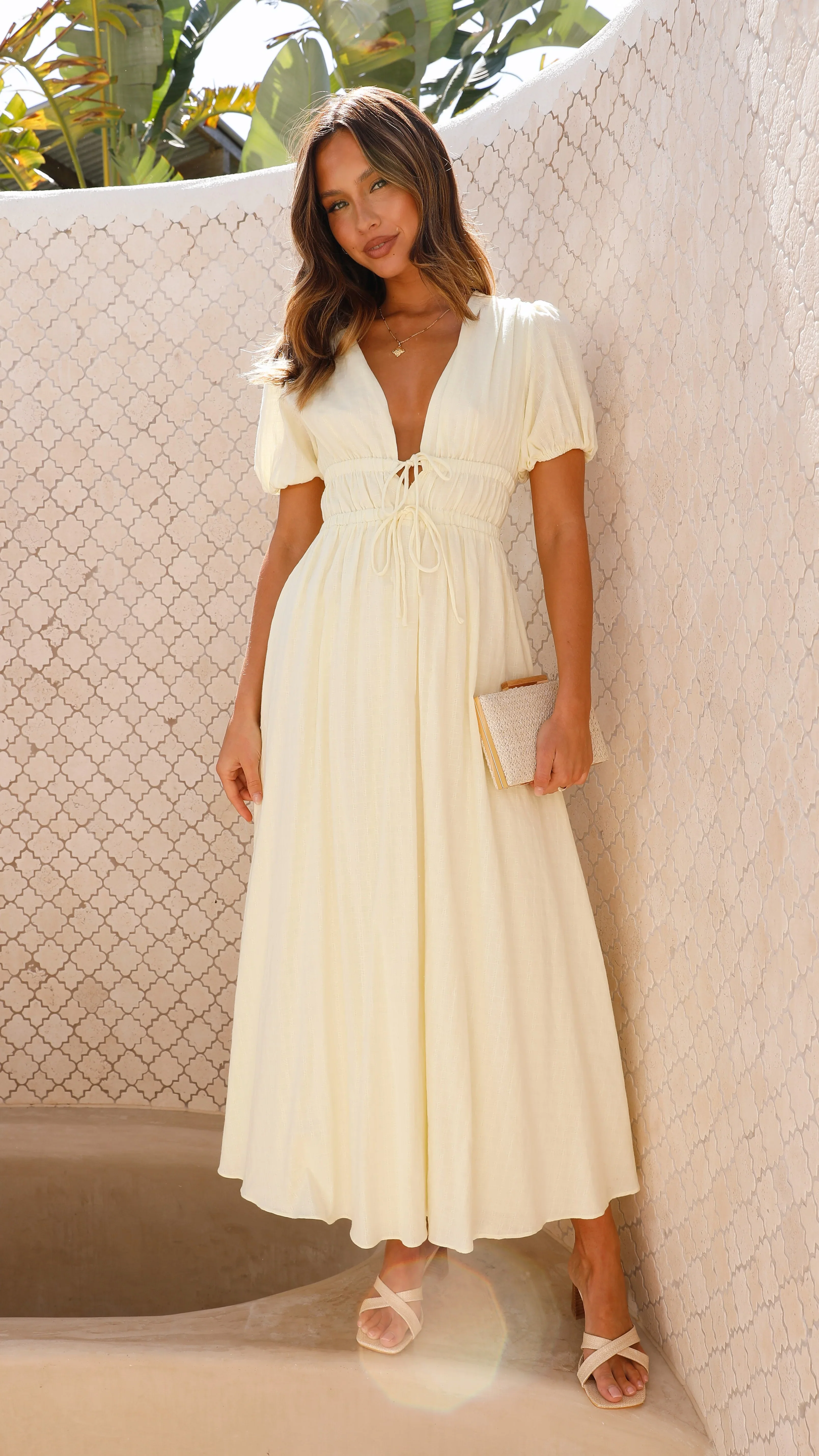 Ena Midi Dress - Yellow